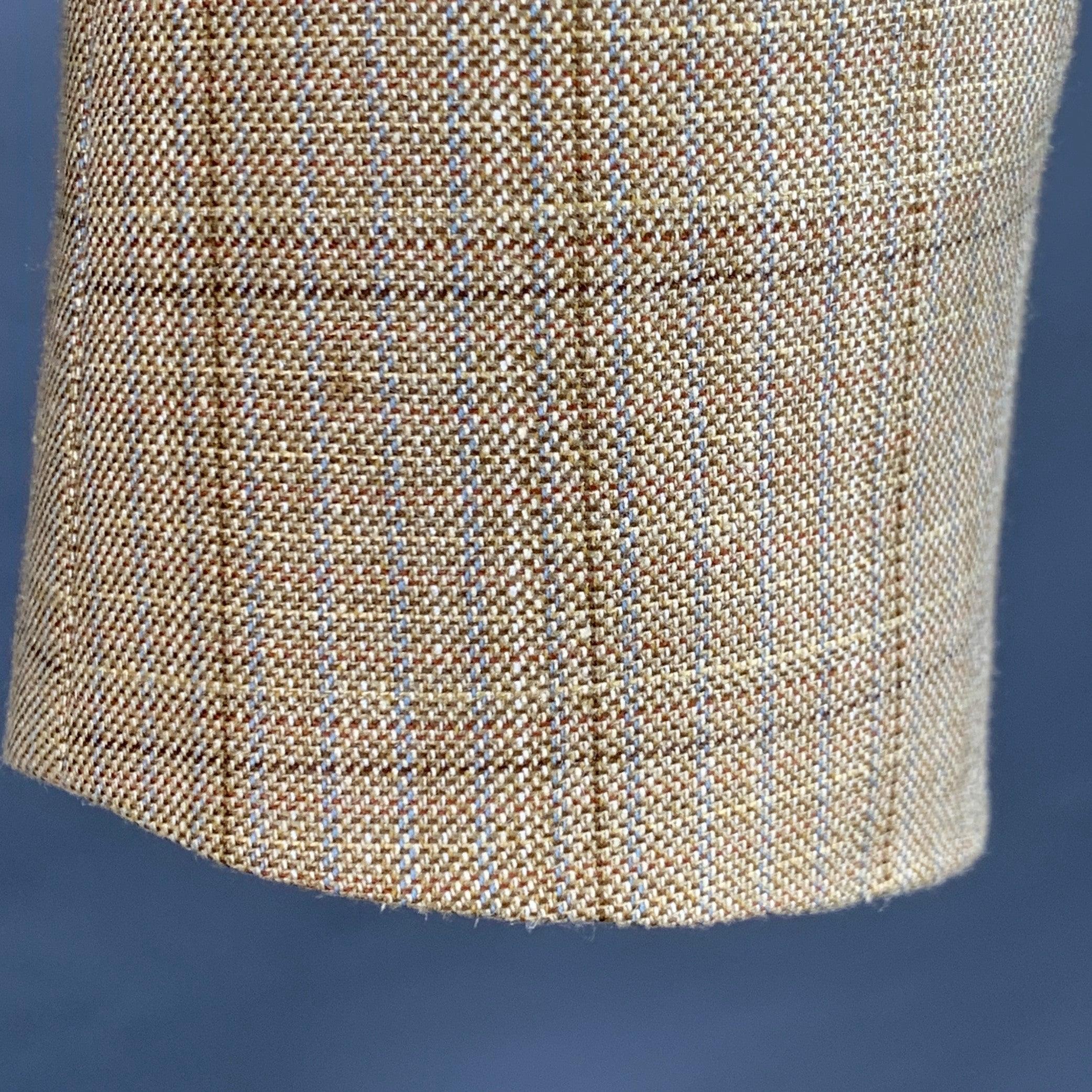 PAL ZILERI Size 38 Regular Beige Grey Brown Window Pane Sport Coat For Sale 2