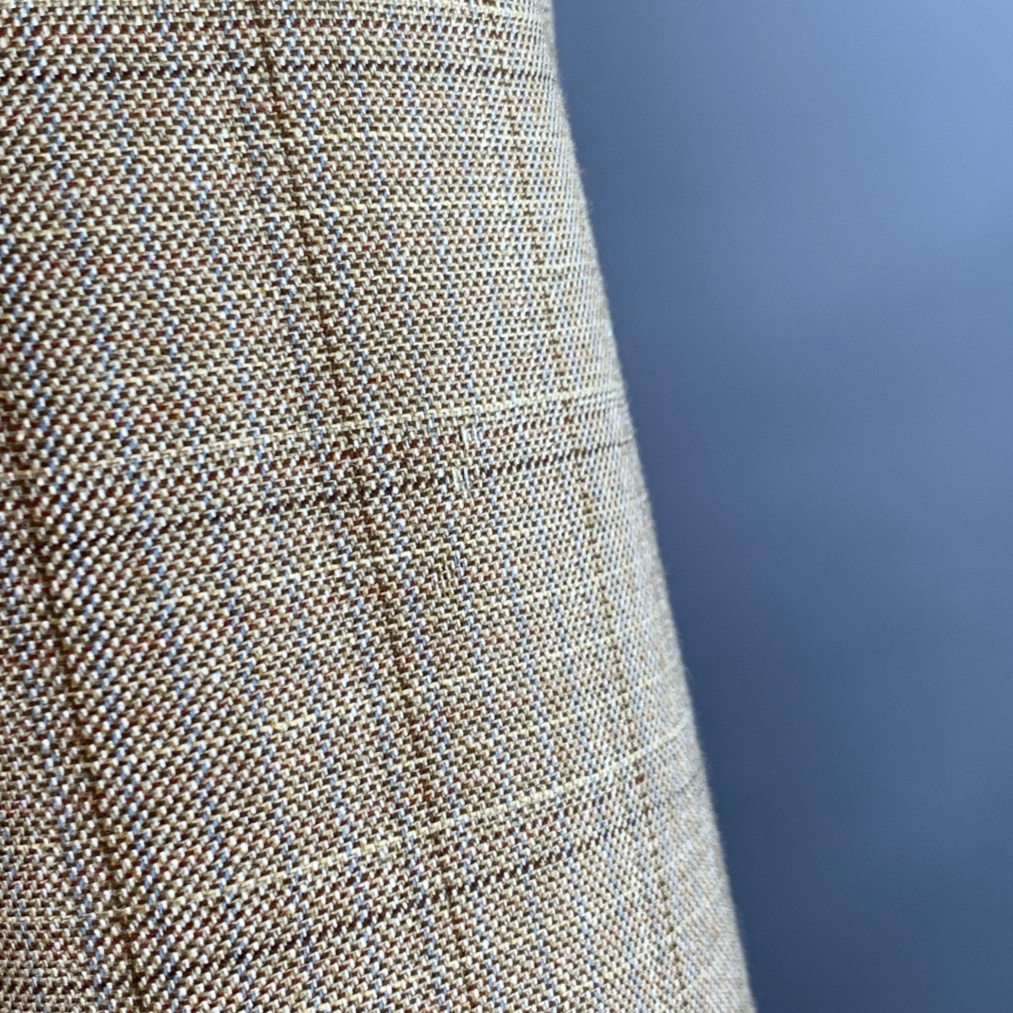 PAL ZILERI Size 38 Regular Beige Grey Brown Window Pane Sport Coat For Sale 3