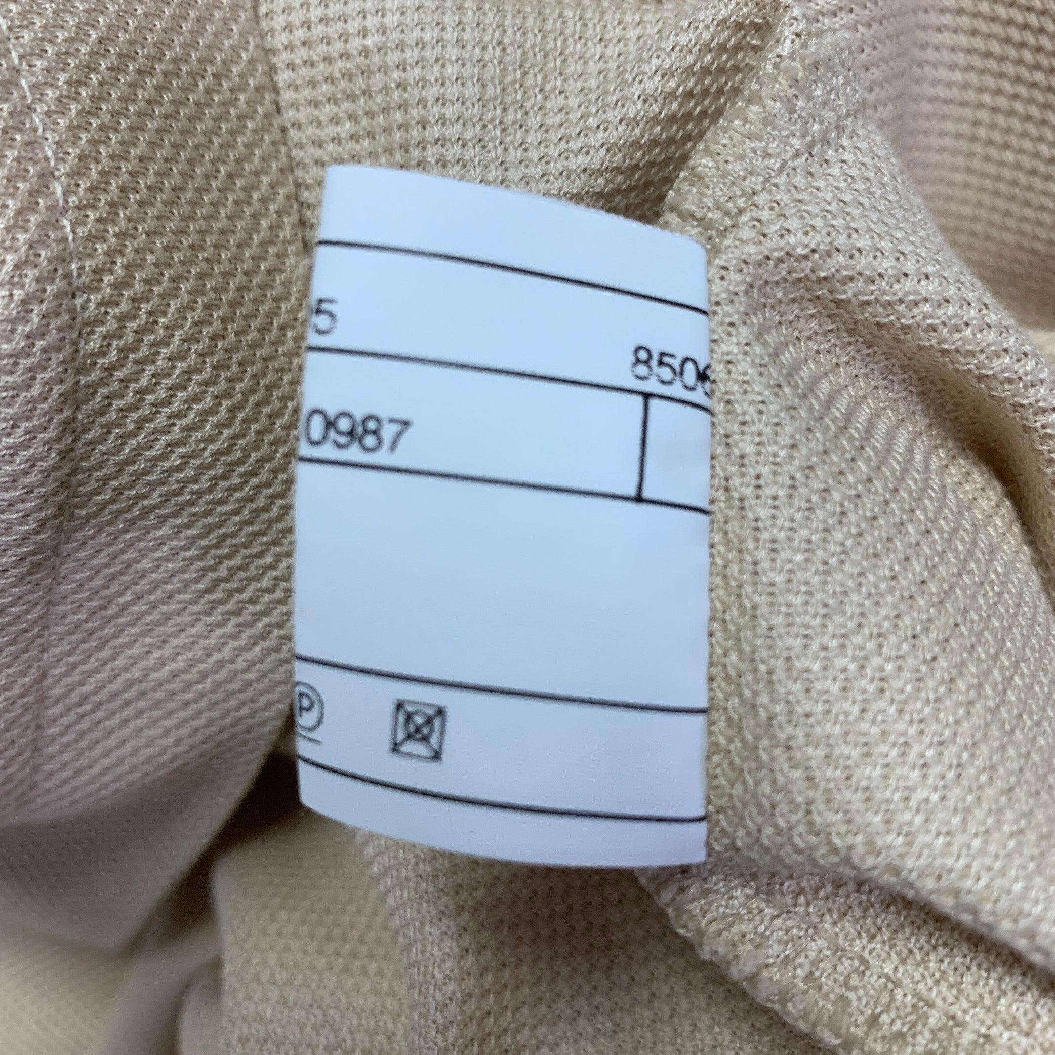 PAL ZILERI Größe M Beige Weiß Blau Kontrastbesatz Kurzarm-Polo mit Kontrastbesatz im Angebot 2