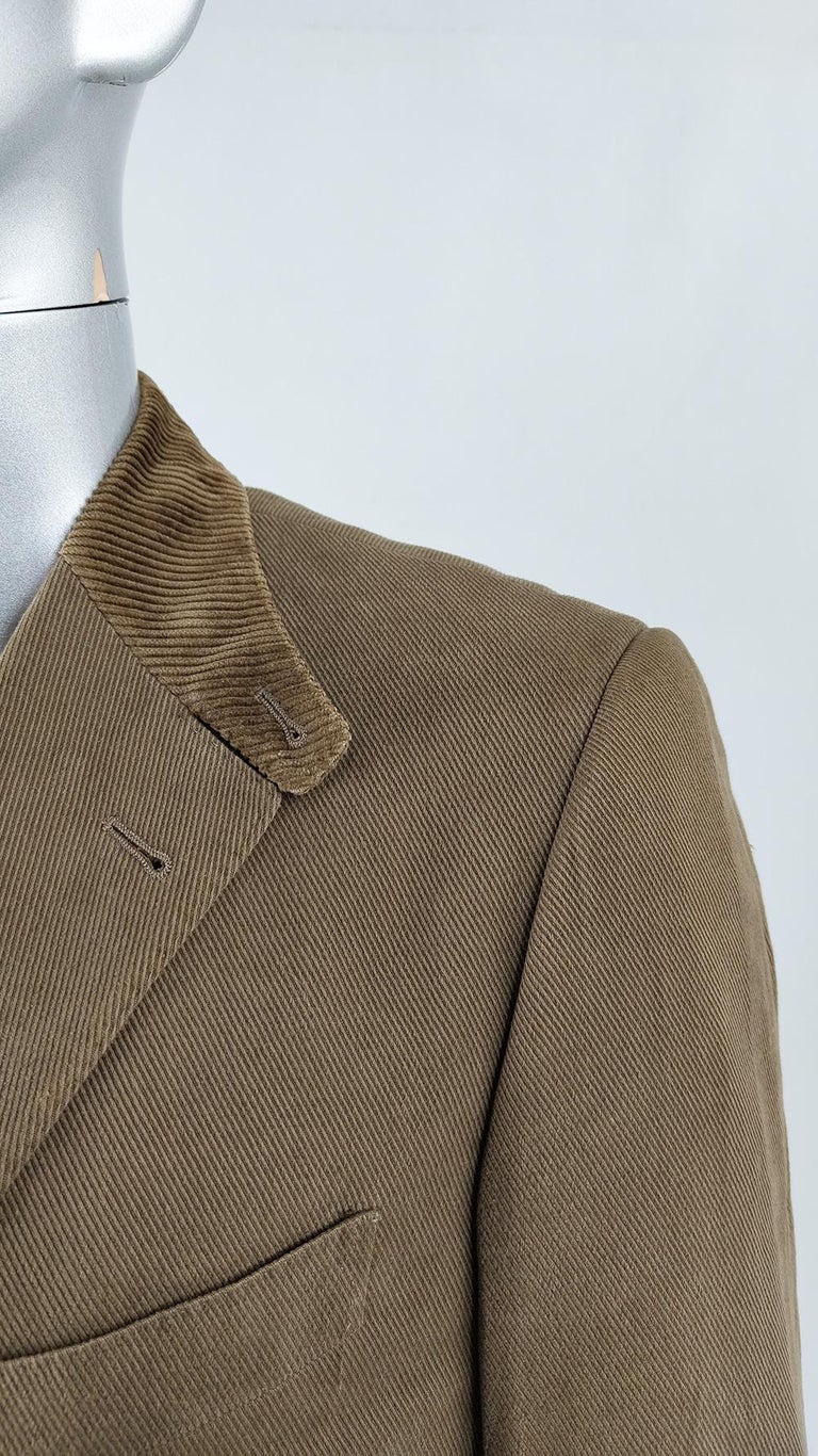 Men's Pal Zileri Vintage Mens Brown Cotton & Corduroy Blazer Jacket Sport Coat For Sale
