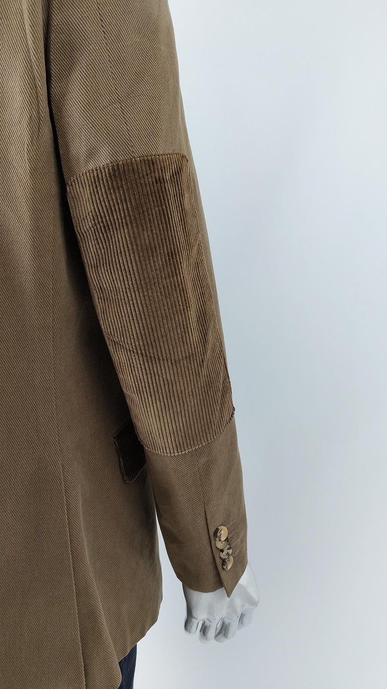 Pal Zileri Vintage Mens Brown Cotton & Corduroy Blazer Jacket Sport Coat For Sale 3