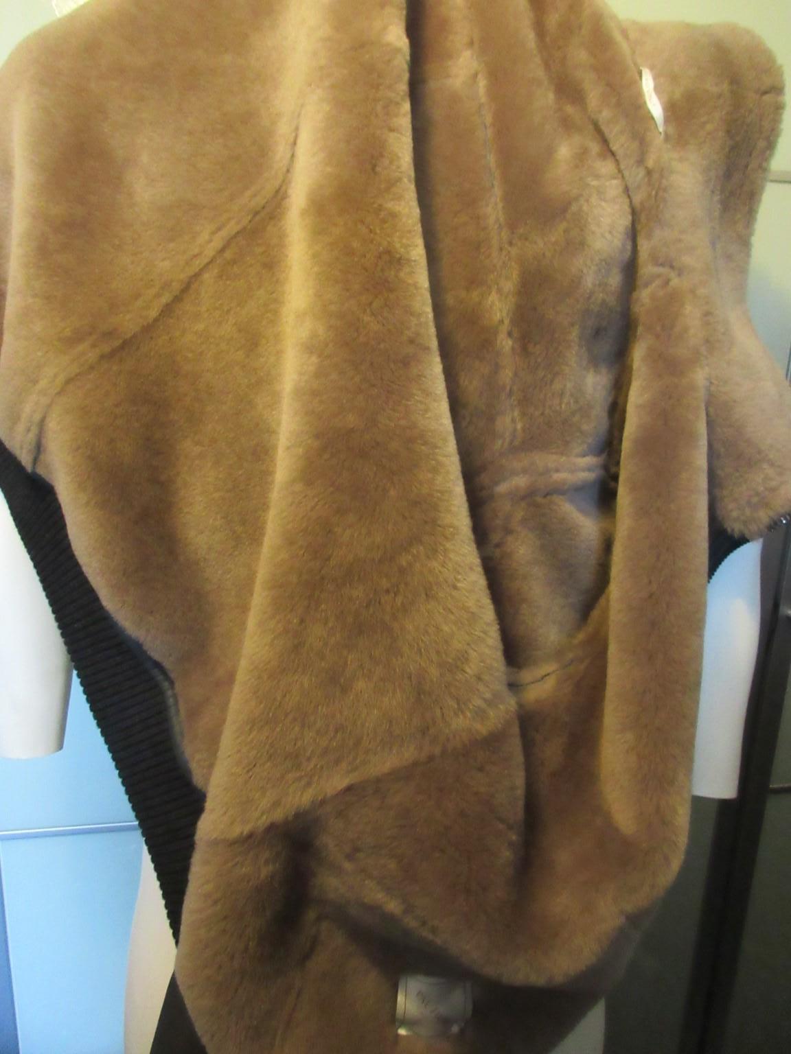 Pal Zilery Men Bomber Sheepskin Jacket US46 In Good Condition For Sale In Amsterdam, NL