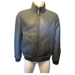 Used Pal Zilery Men Bomber Sheepskin Jacket US46