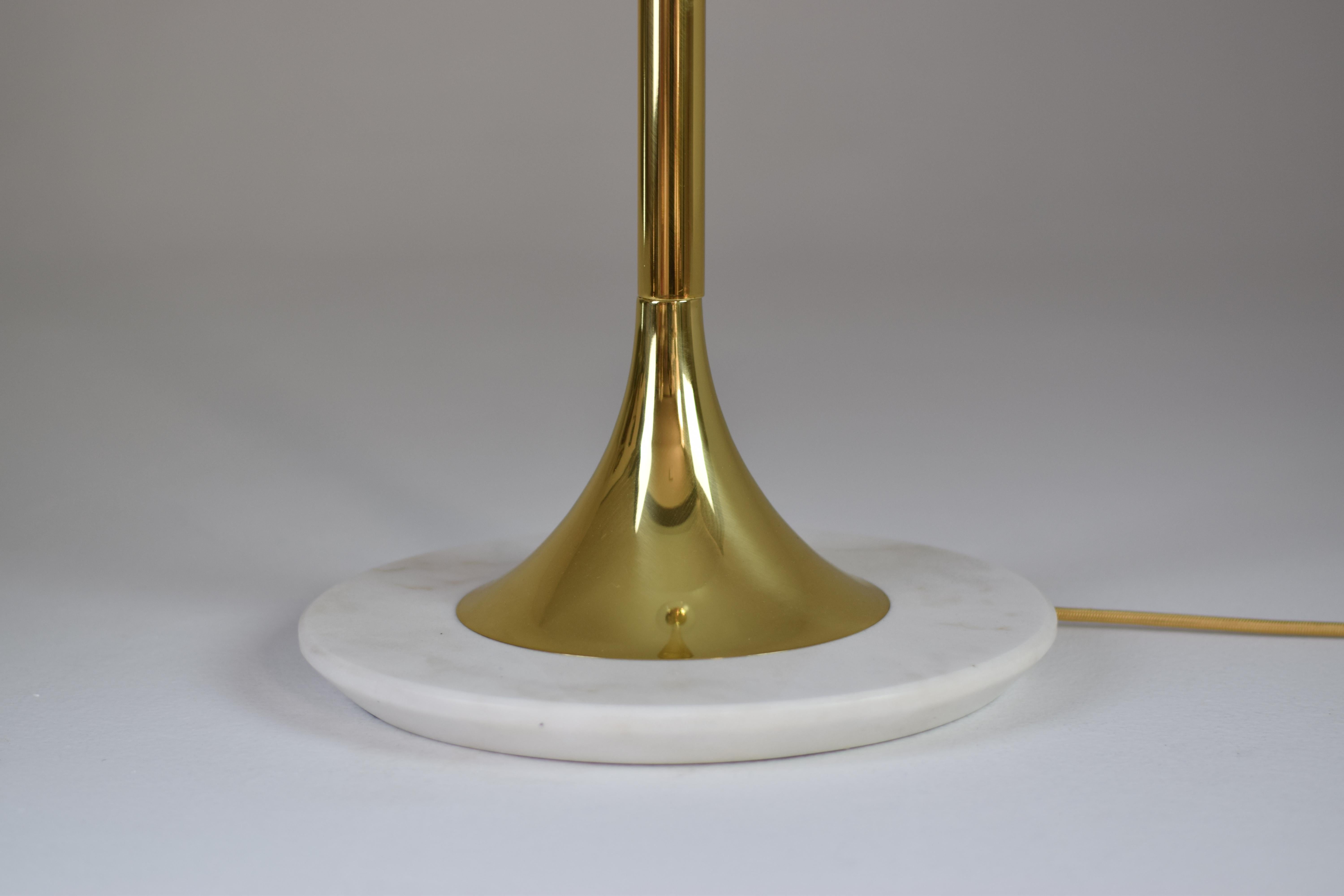 Contemporary PALA-F1 Brass Glass Floor Lamp For Sale