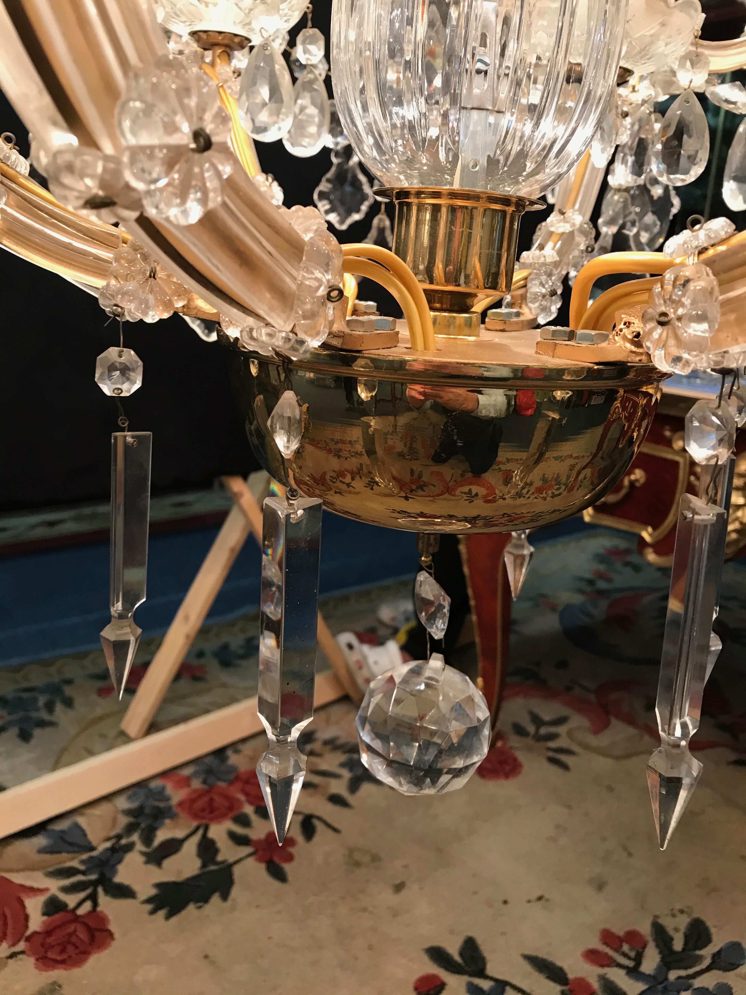 Lustre de palais de style baroque avec 36 bras de bougeoirs en cristal 5