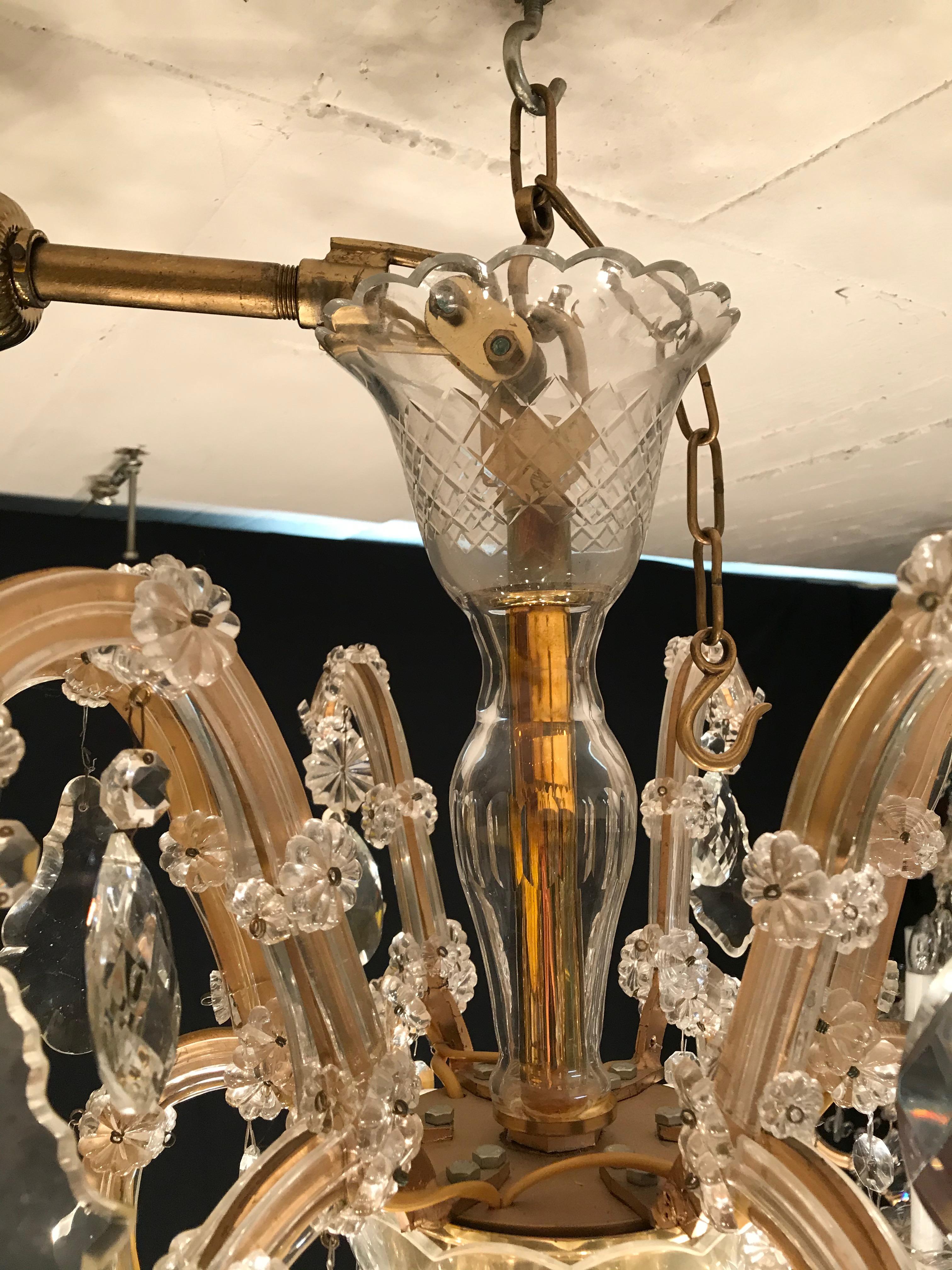 Lustre de palais de style baroque avec 36 bras de bougeoirs en cristal 7