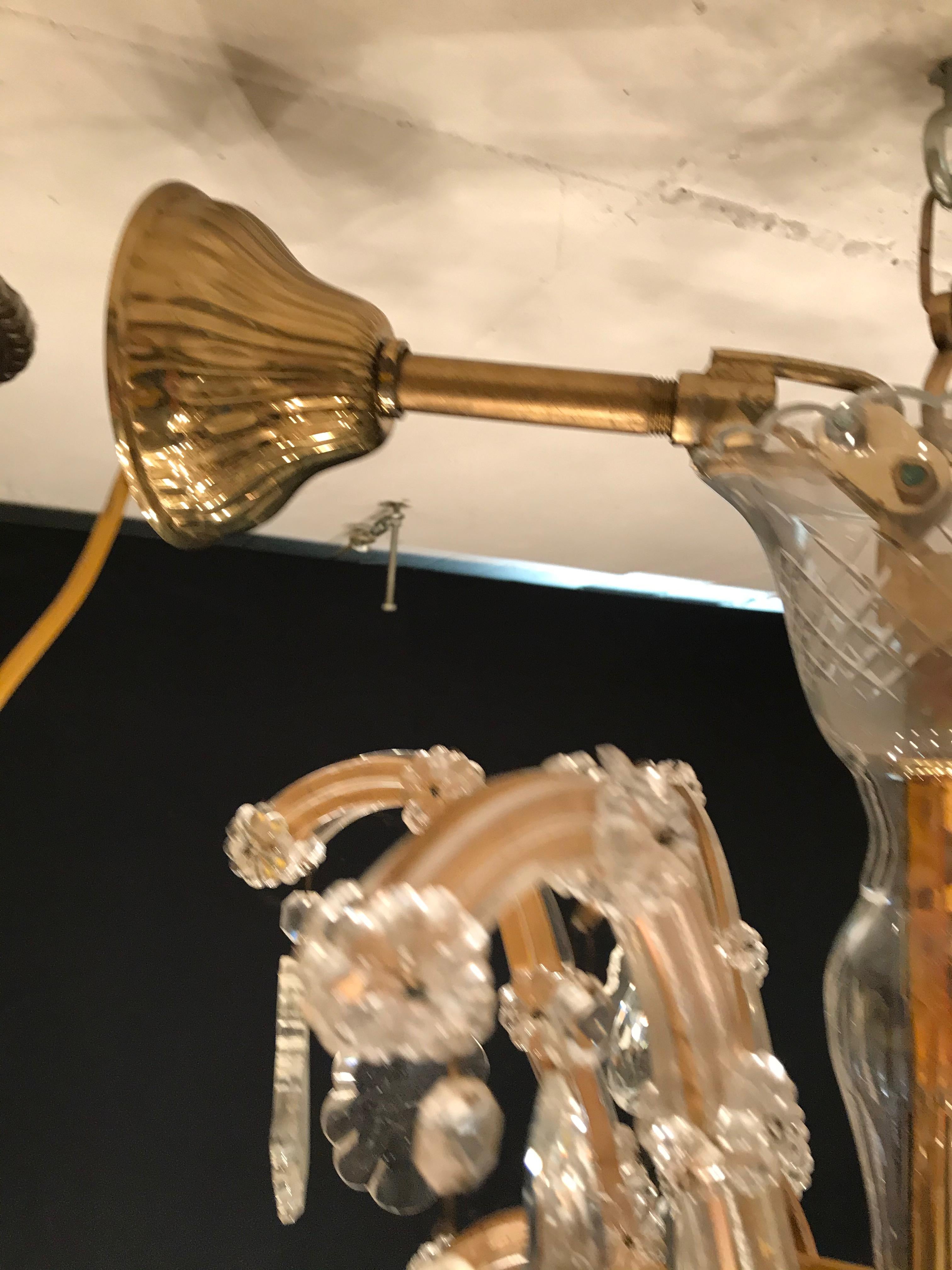 Lustre de palais de style baroque avec 36 bras de bougeoirs en cristal 6