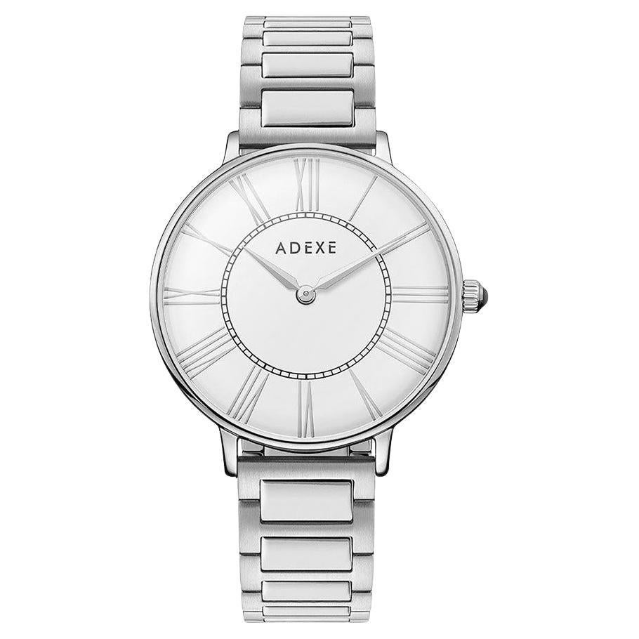 Palace Classic White Metal Band Quartz Watch, 'Complimentary Extra Straps' For Sale