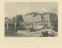 Palace of Saint Cloud after Thomas Allom, Antique Steel Engraving, circa 1860