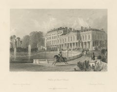 Palace of Saint Cloud, France, Antique Engraving after Thomas Allom, circa 1845