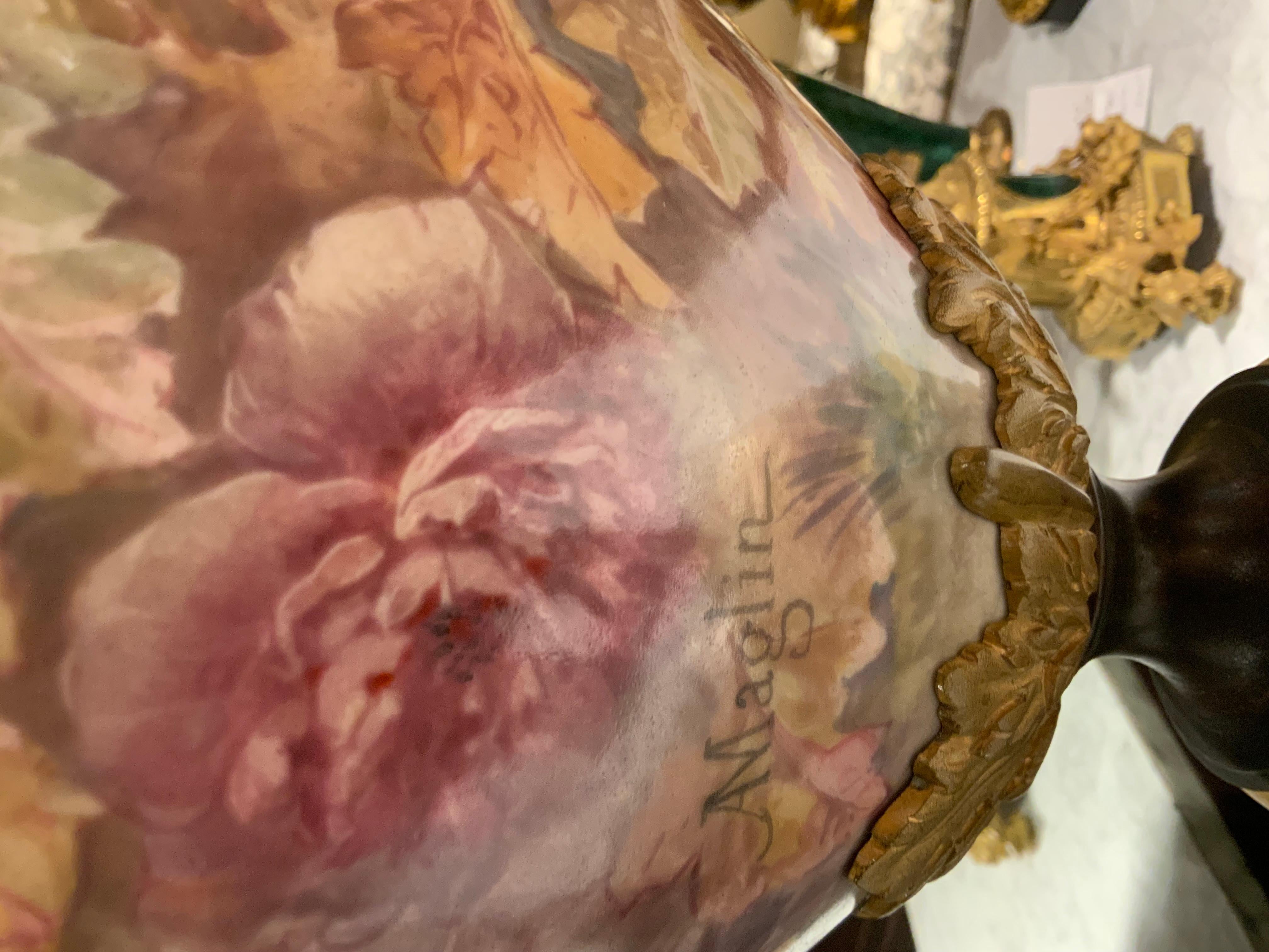 Palace size 19 th century Sevres porcelain urn, signed Maglin For Sale 5