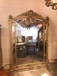 Palace Size 19th Century French Louis XVI Style Giltwood Mirror