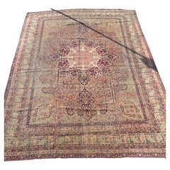Palace Size Antique Persian Kirman Lavar Rug