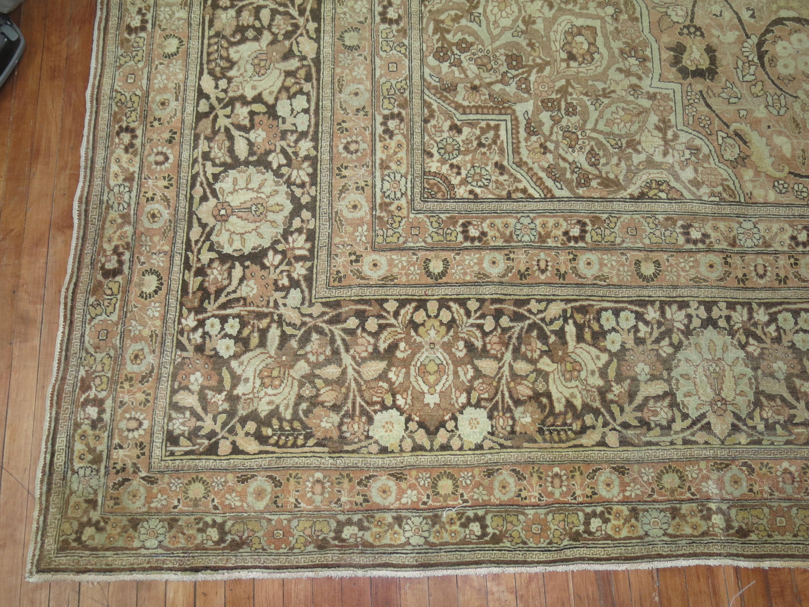 Elegant Palace Size Antique Persian Tabriz For Sale 6