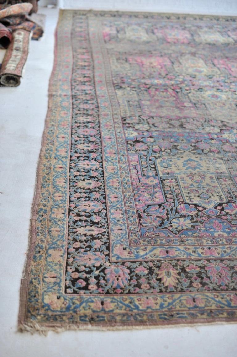 Palace Size Antique Rug with Iconic Garden Inspired Design, circa 1900's In Good Condition For Sale In Milwaukee, WI