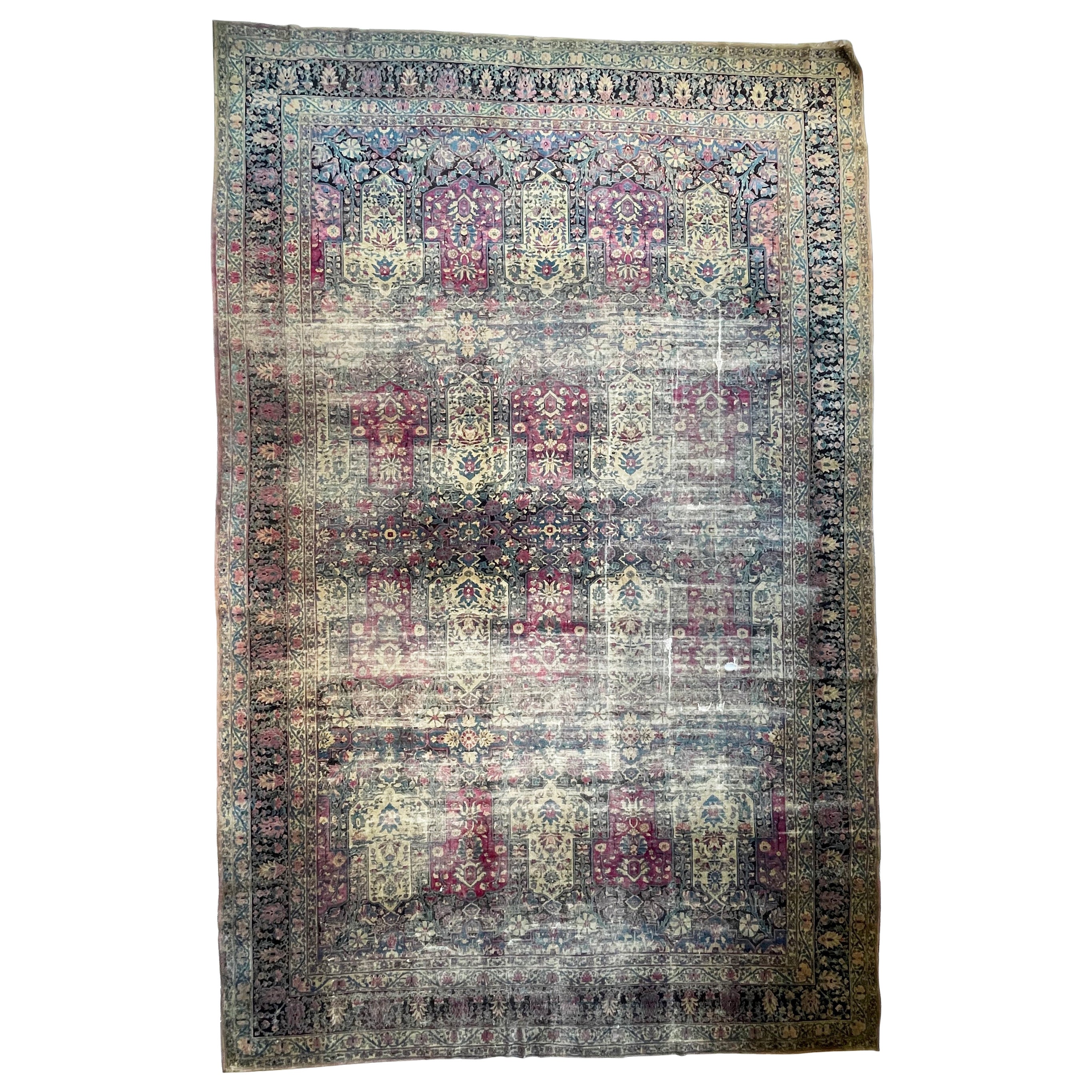 Antiker Teppich in Palastgröße mit ikonischem, vom Garten inspiriertem Design, um 1900