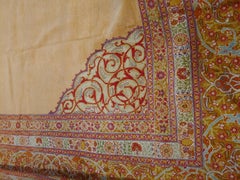 Palace Size Antique Turkish Sivas, Medallion Soft Gold Field Wool, 1915