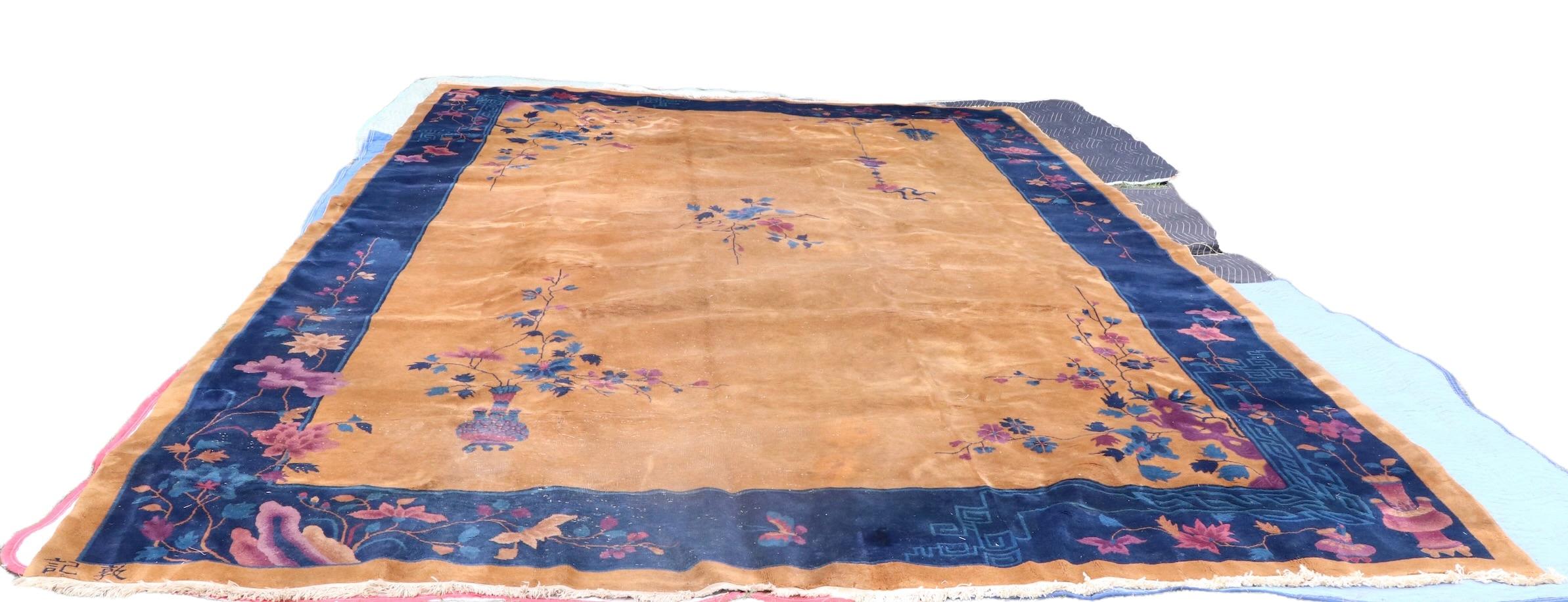  Palace Size Chinese Art Deco Rug att. to Walter Nichols ca. 1920/1930's For Sale 1