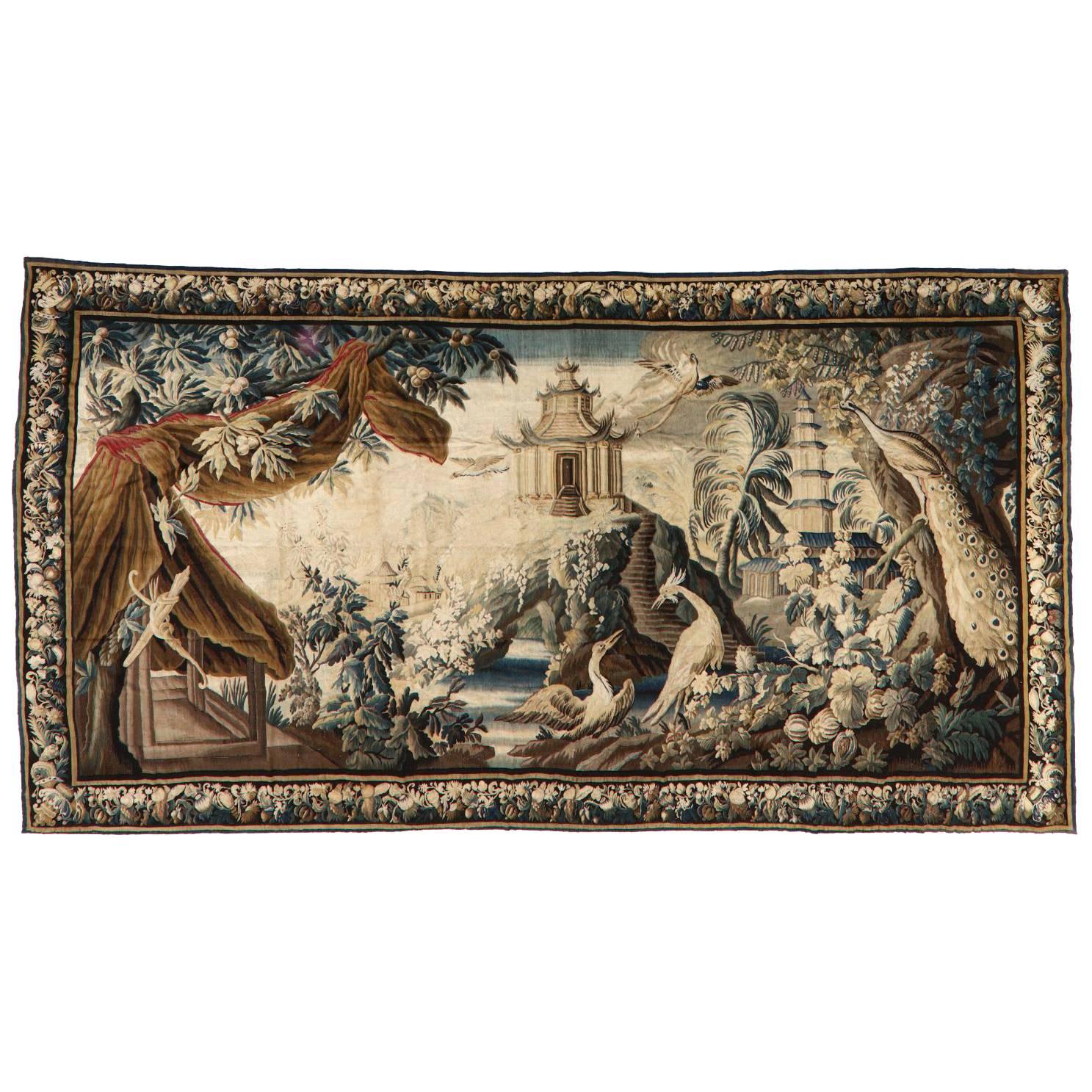 Palace Size Chinoiserie Tapestry For Sale