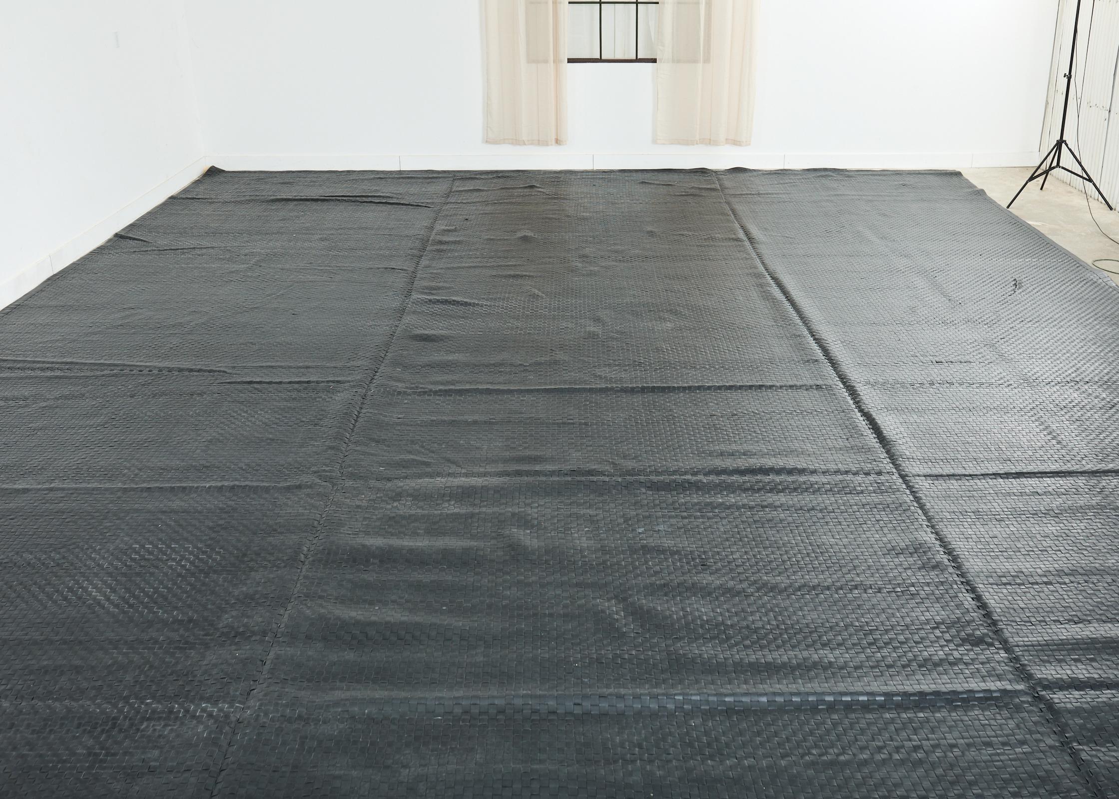 Moderner gewebter Teppich mit Lederriemen in Palastgröße 31'L X 24'W im Angebot 5