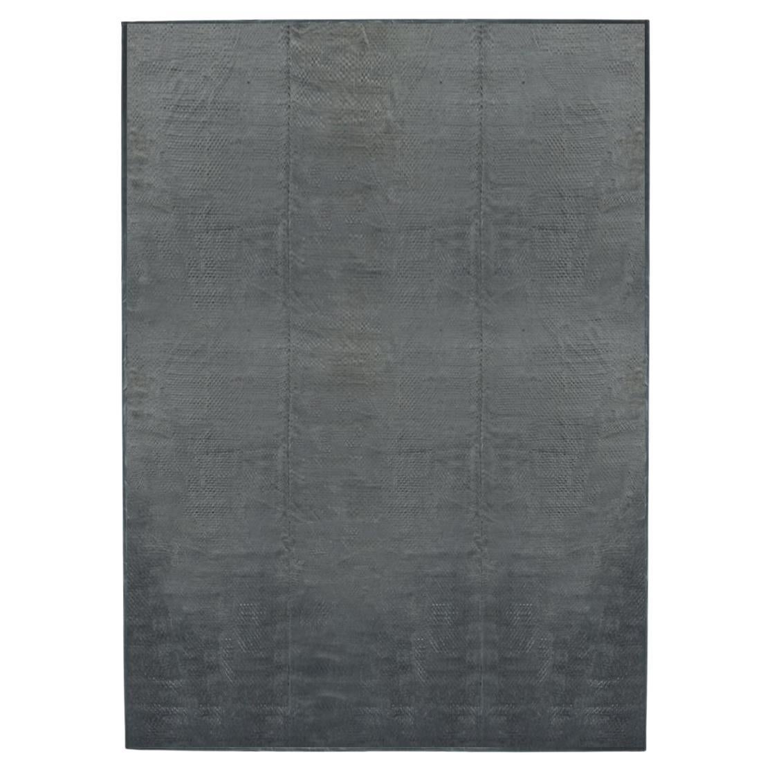 Palace Size Modern Woven Leather Strap Area Rug 31'L X 24'W