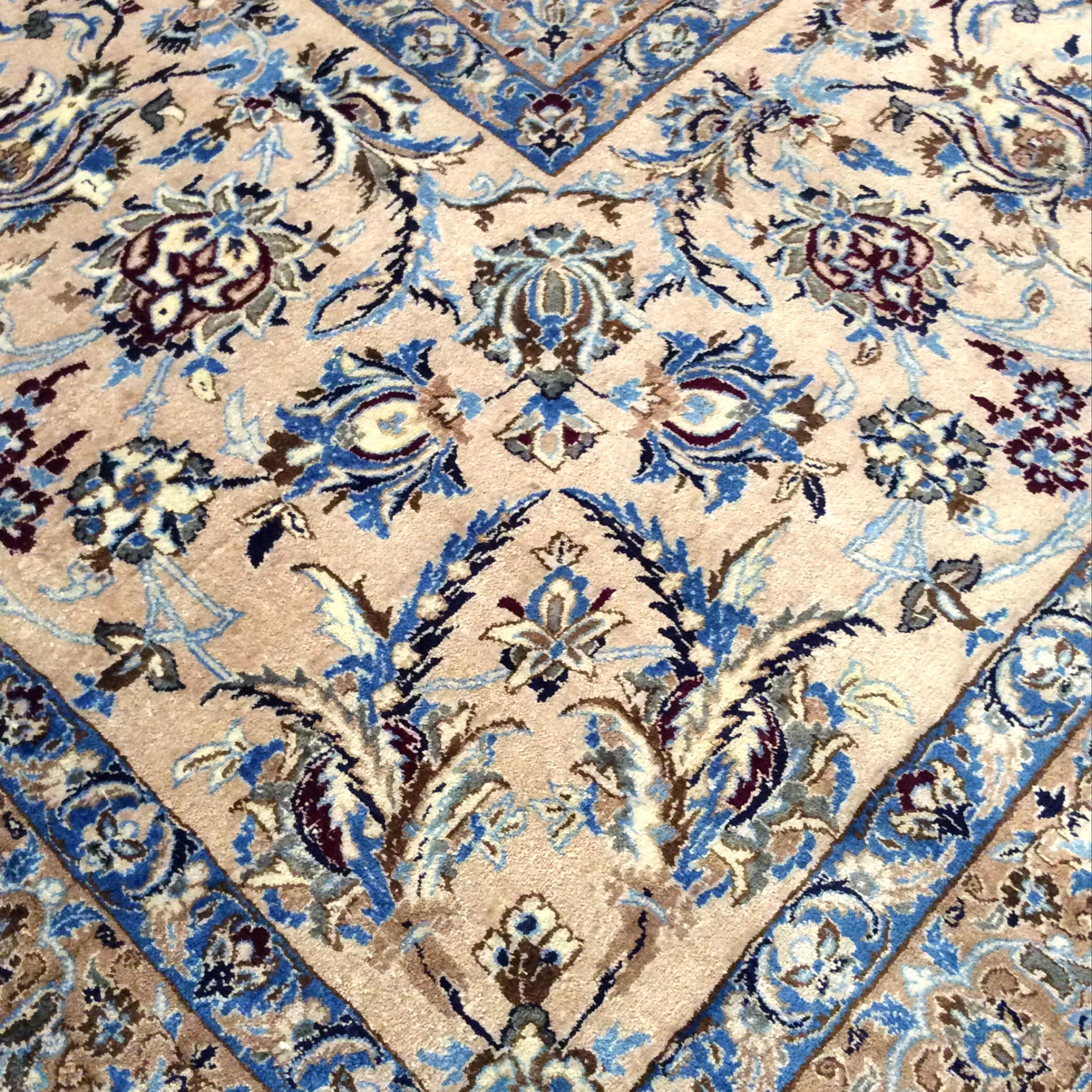 Late 20th Century Palace Size Persian Hand Knotted 6La Nain 100% Silk Rug  For Sale