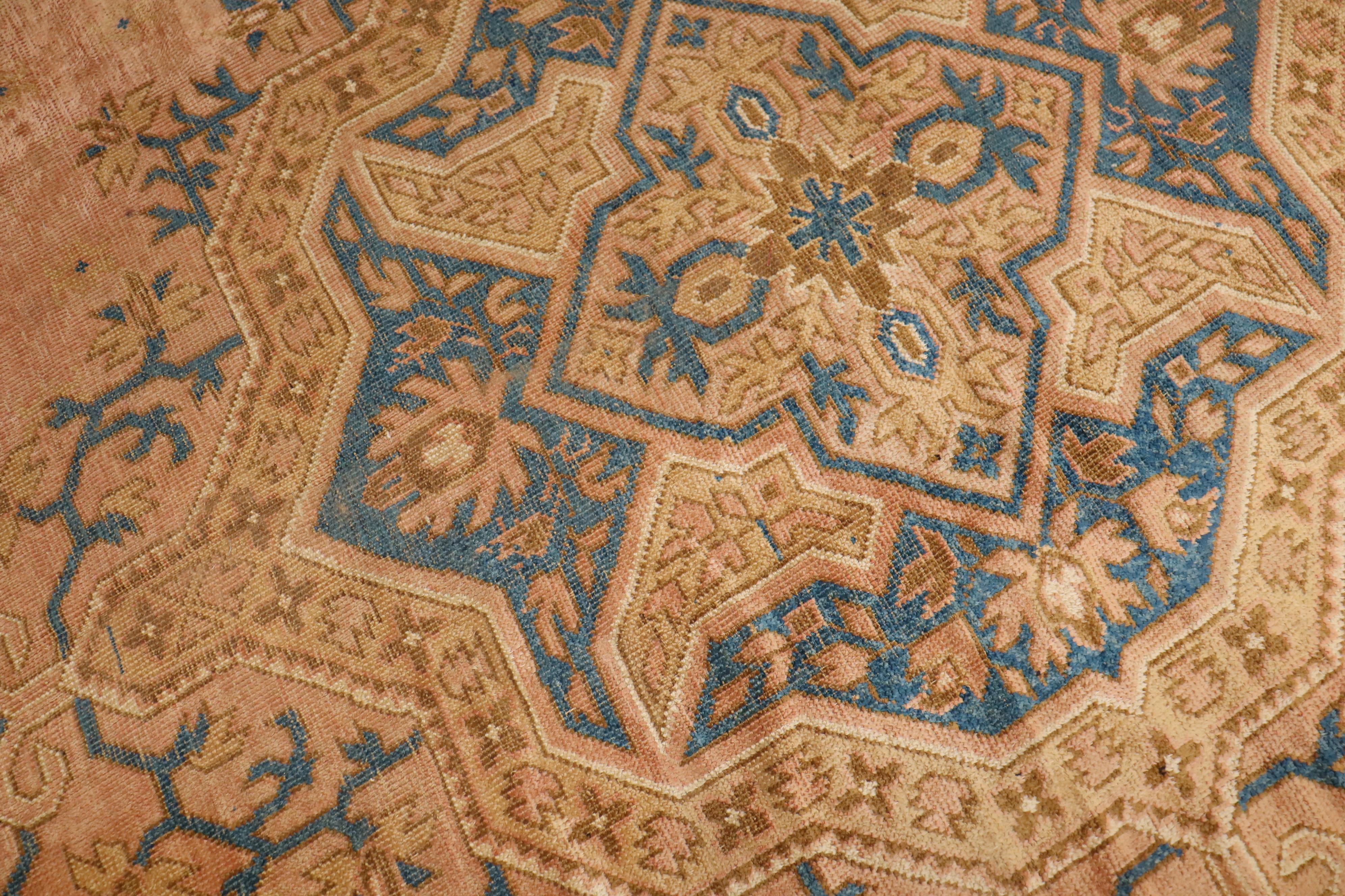 Antiker Oushak-Teppich in Palace-Größe, Lachs im Angebot 7