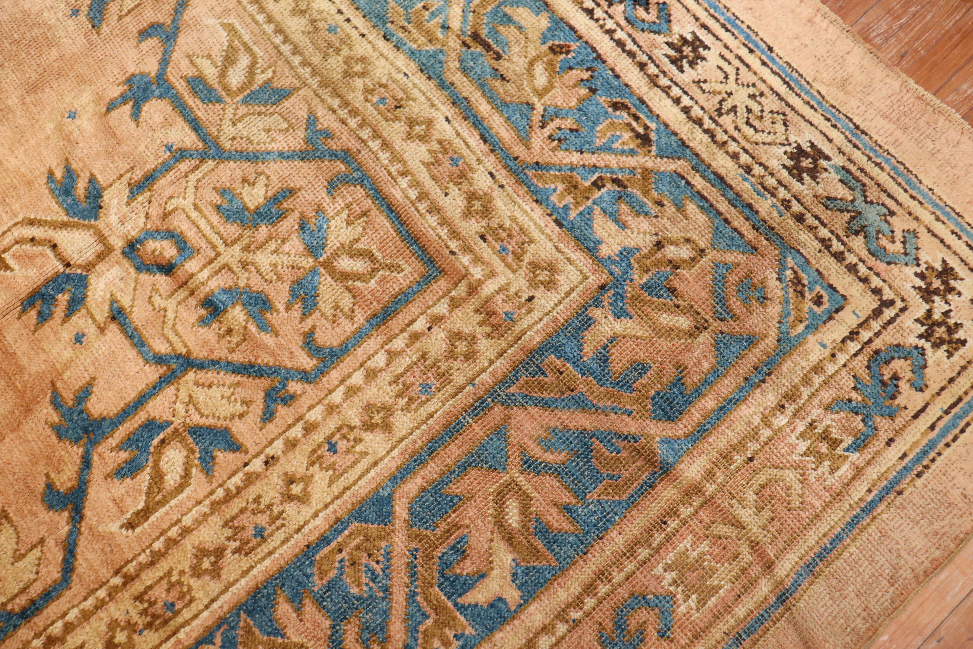 Palace Size Salmon Antique Oushak Carpet For Sale 10