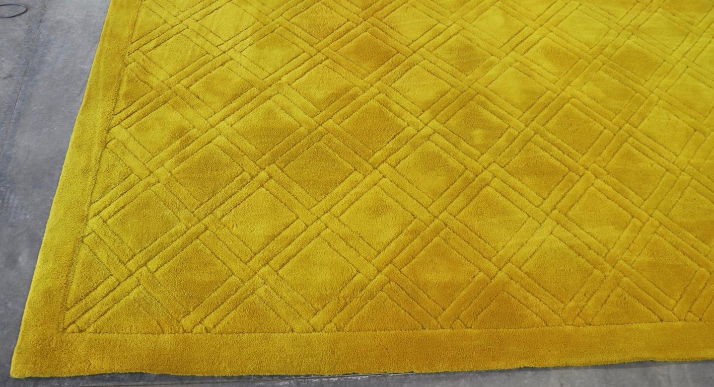 Palace Size Sculpted Gold Tone Wool Rug by Edward Fields, circa 1969 at