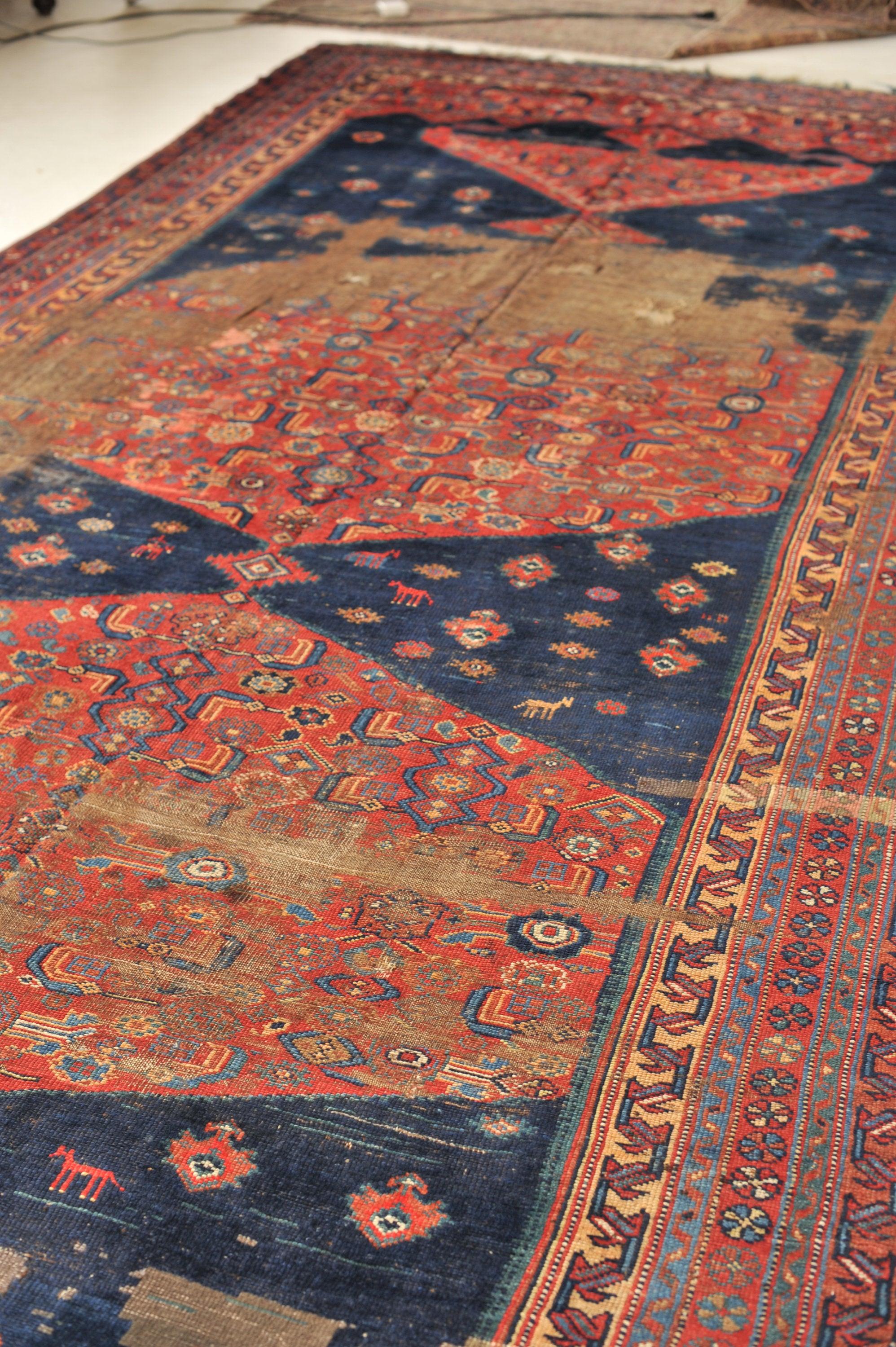 Kelleh Palace Size True Nomadic Karabagh Rug

About: What an incredible piece this is. You simply won't find another like this; rare size antique rug that is an in-between size of an oversized palace piece, that meets a loooong runner. This piece is