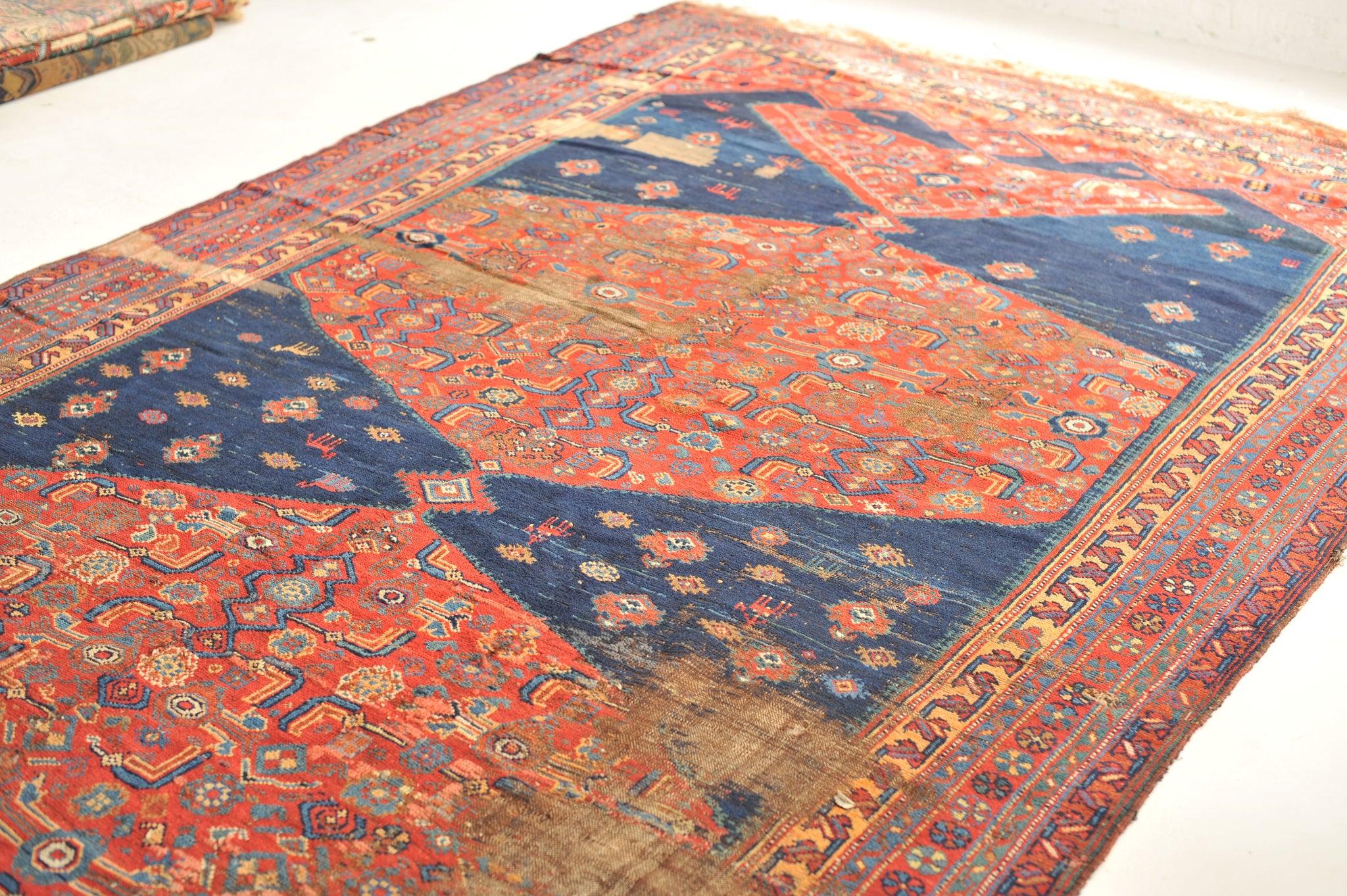 Early 20th Century Palace Size True Kelleh Nomadic Karabagh Caucasian or Southwest Persian Rug For Sale