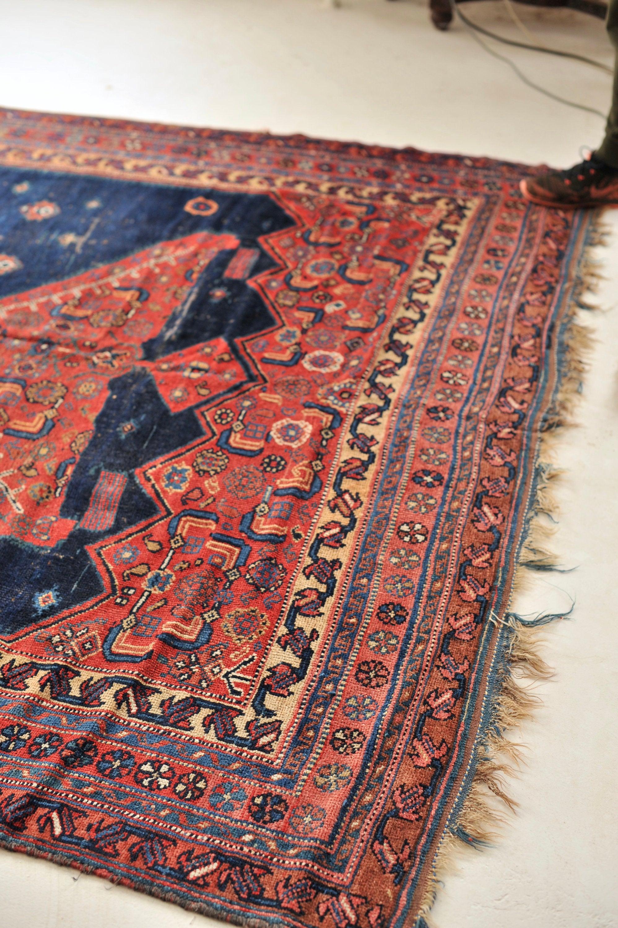 Wool Palace Size True Kelleh Nomadic Karabagh Caucasian or Southwest Persian Rug For Sale
