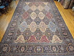 Palace-Size Vintage Persian Kerman Rug with Allover Floral Design in Red, Blue