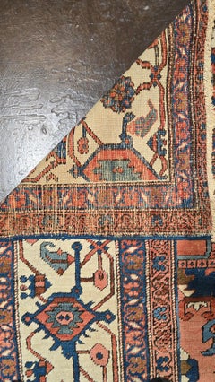 Palace Size 19th Century Persian Serapi Rug, Hand-Knotted Wool, Iran