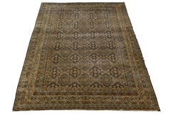 Palace-Sized Antique Kirman Rug, 13' x 20'  Early 20th Century All-Over Lattice