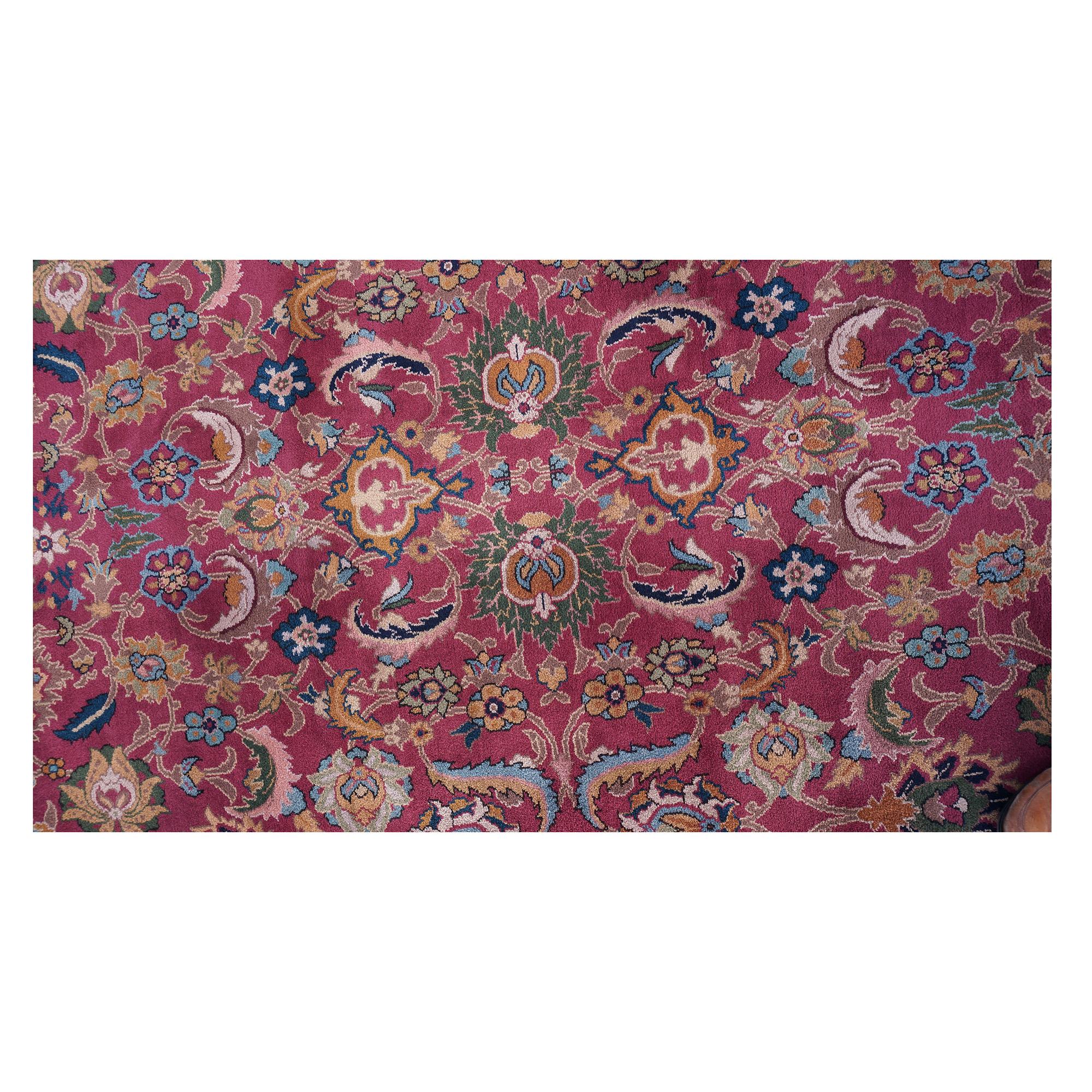 Early 20th Century 26'X42' Palace Sized Antique Laristan Wool Handmade Rug For Sale 4