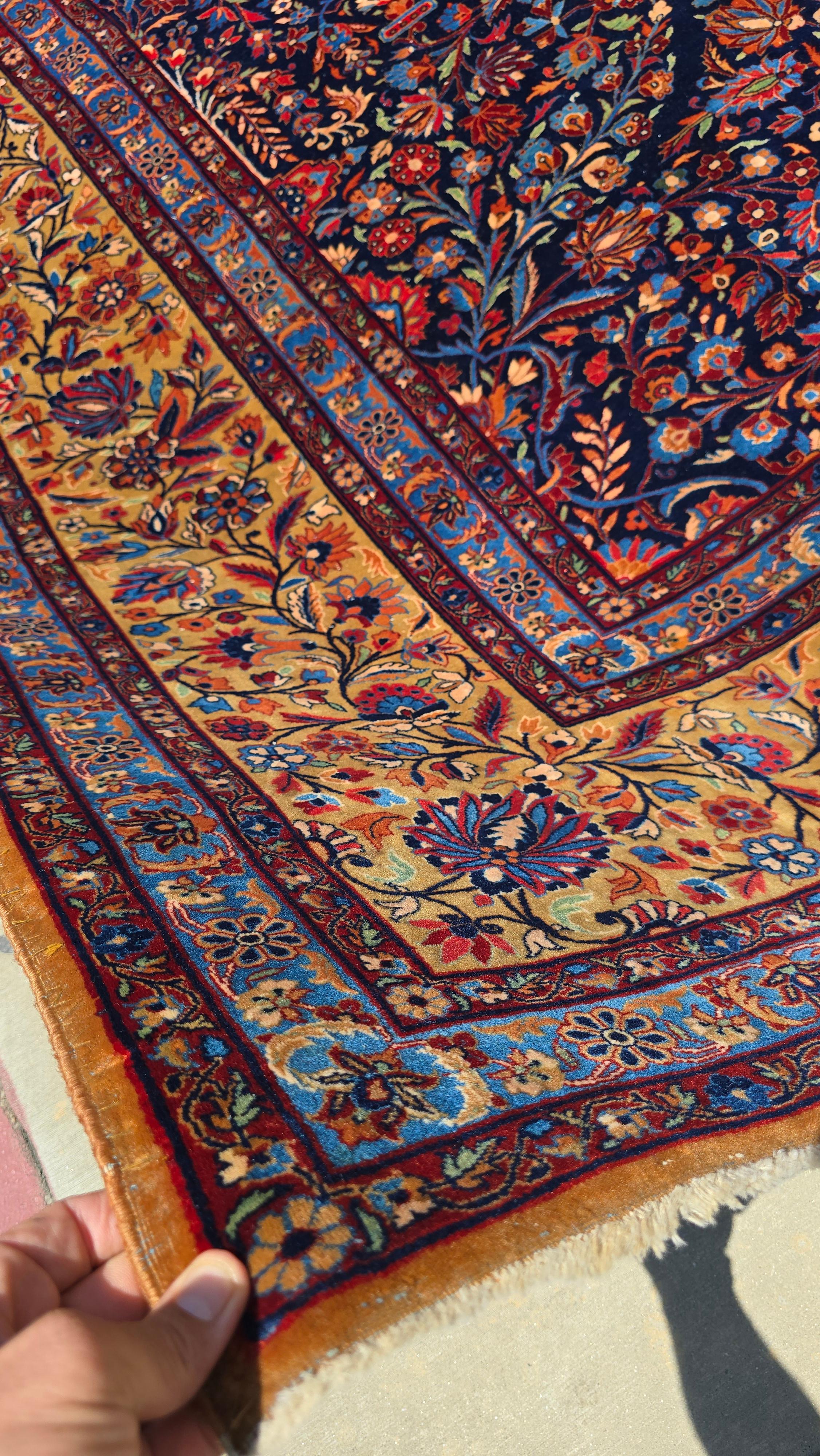 Palace sized Antique Persian Mohtashem Kashan 9.10x19.8 For Sale 5