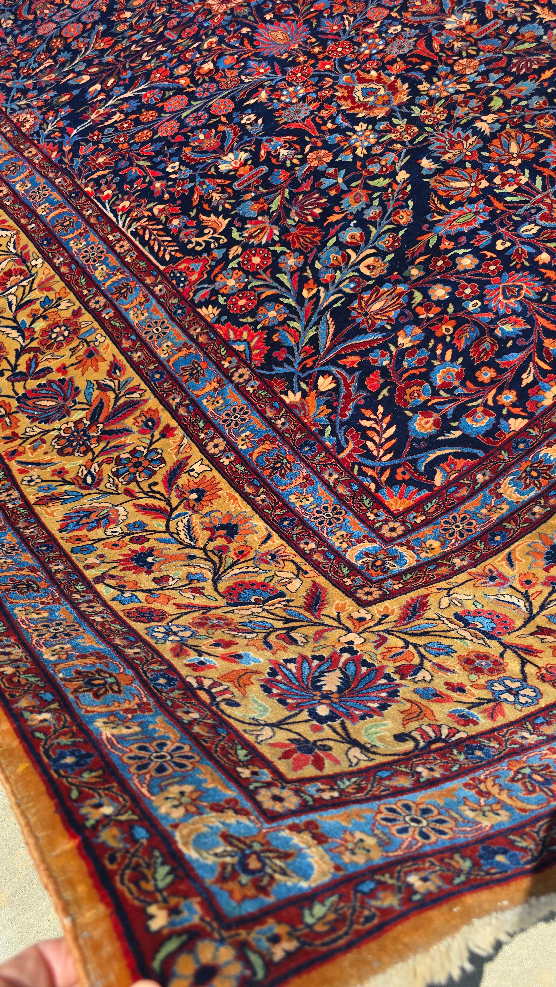 Palace sized Antique Persian Mohtashem Kashan 9.10x19.8 For Sale 6