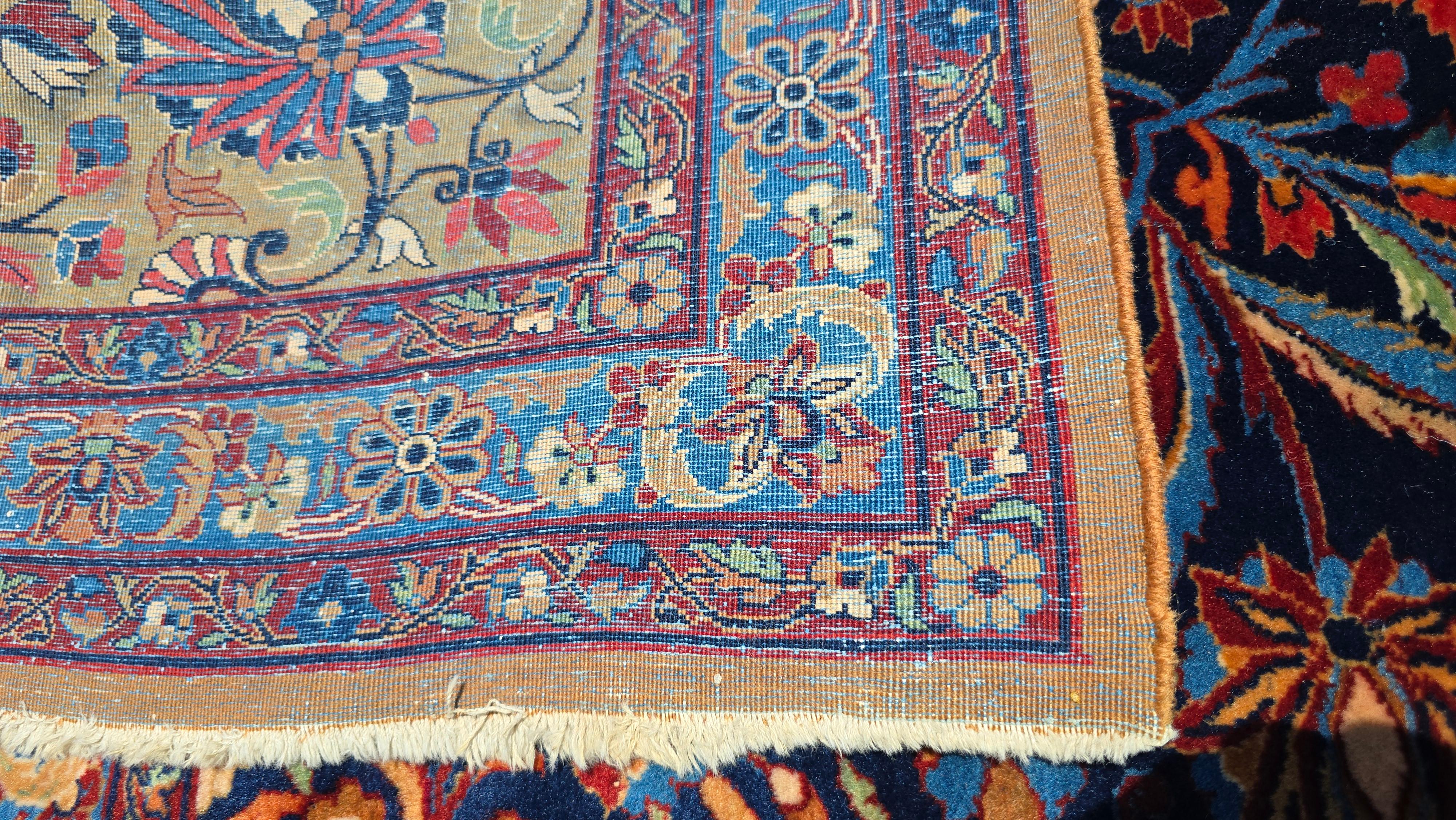 Palace sized Antique Persian Mohtashem Kashan 9.10x19.8 For Sale 2