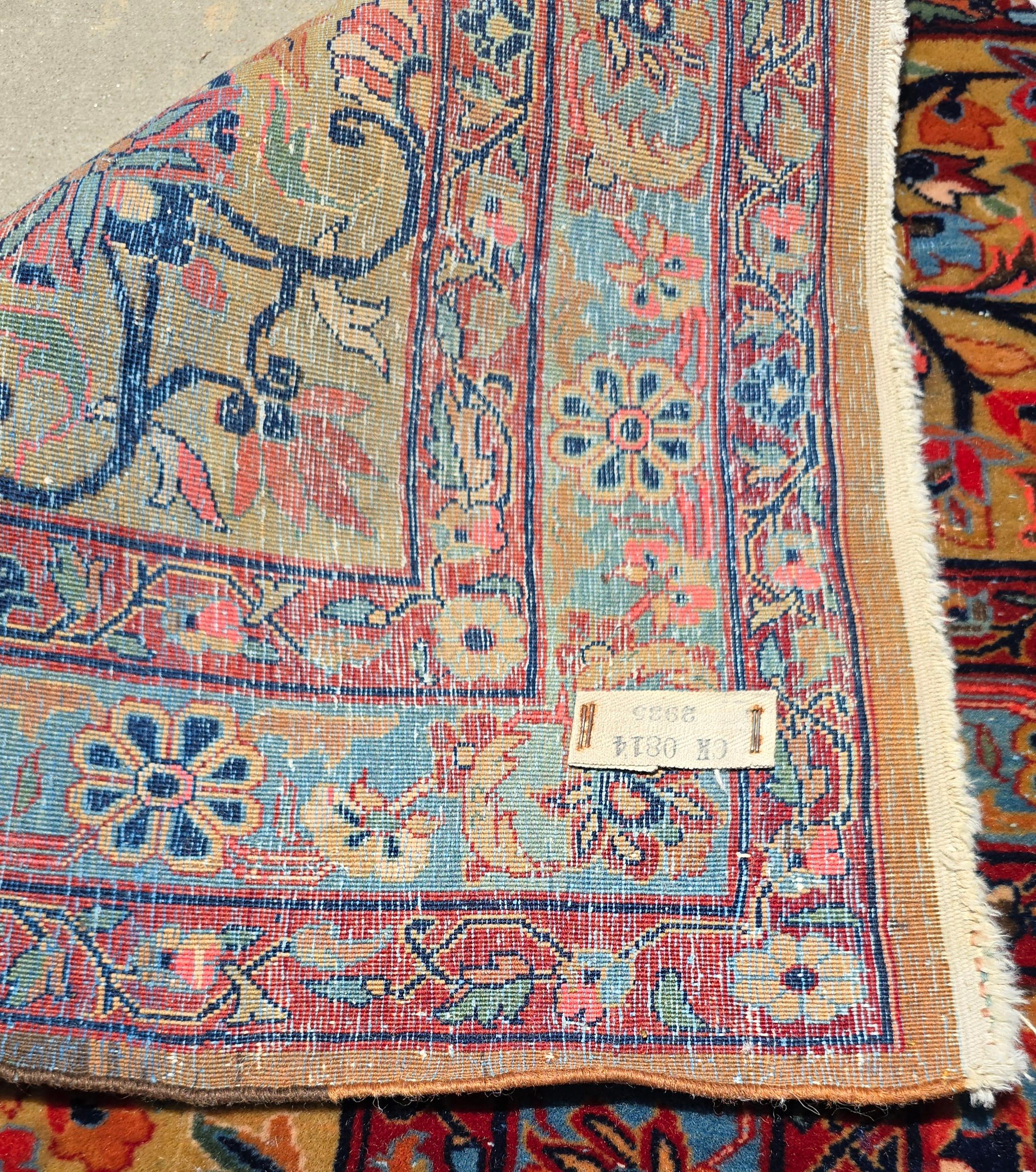 Palace sized Antique Persian Mohtashem Kashan 9.10x19.8 For Sale 3