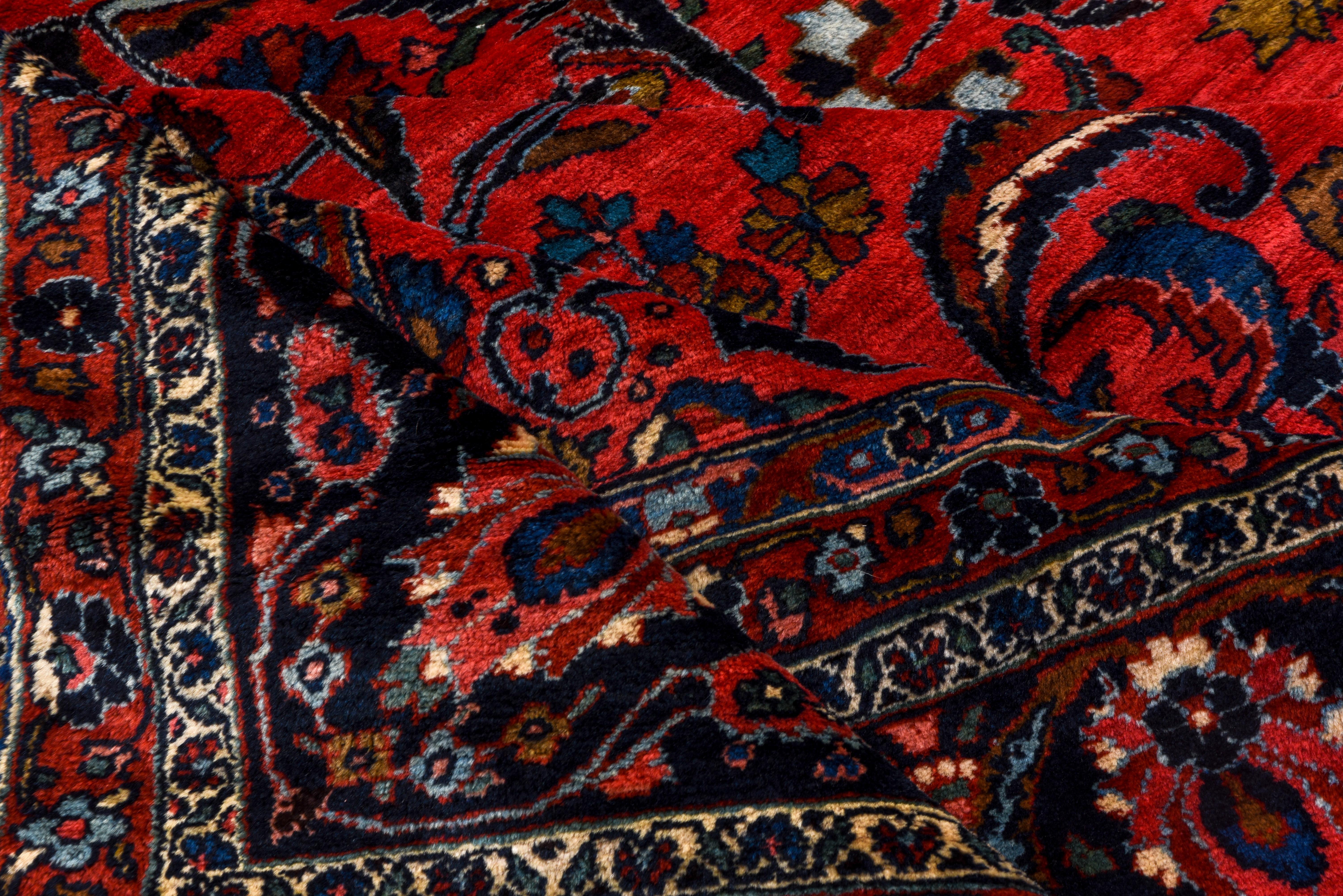 Sarouk Farahan Palace Sized Antique Persian Red Lilian Carpet, circa 1920s For Sale