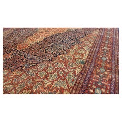 Palace-Sized  Extremely Finely Woven Vintage Sarouk-Farahan Persian Rug 