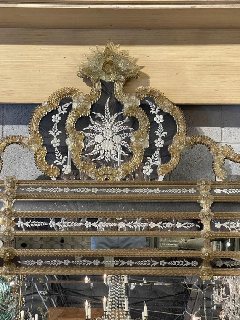 Palace Sized Venetian Mirror In Good Condition For Sale In Dallas, TX