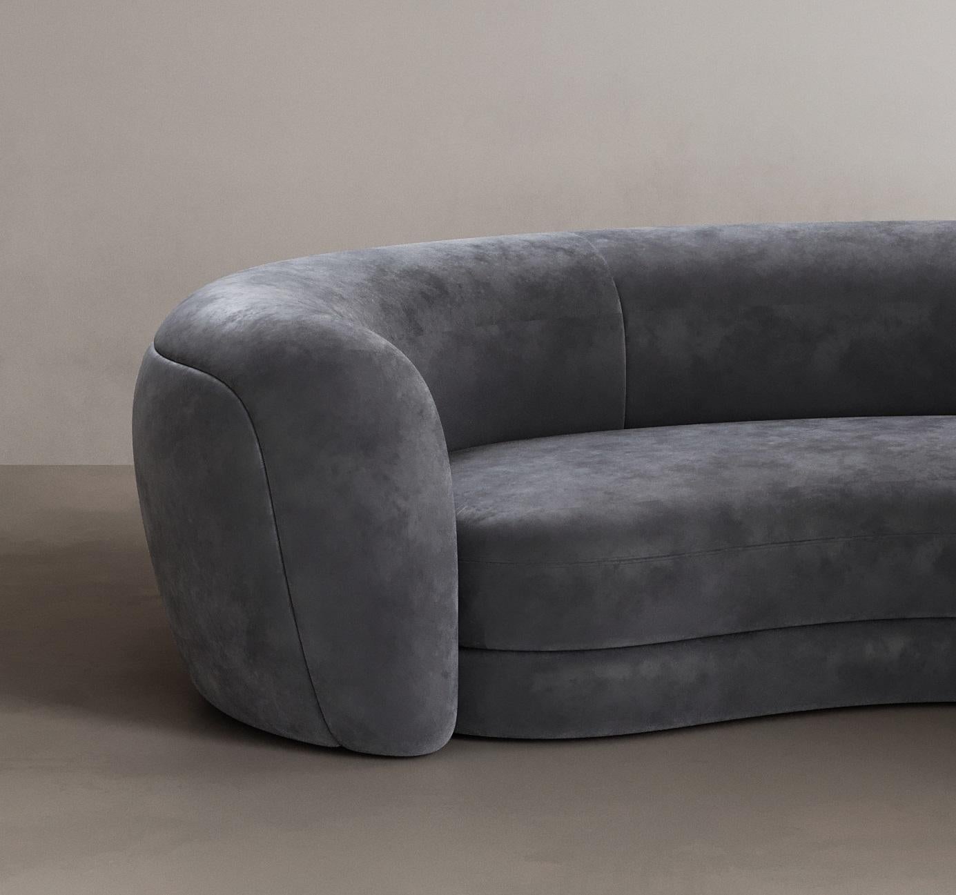 Sofá Palace II de terciopelo de algodón Lelievre Paris Cosmos by Paloma Editions Italiano en venta