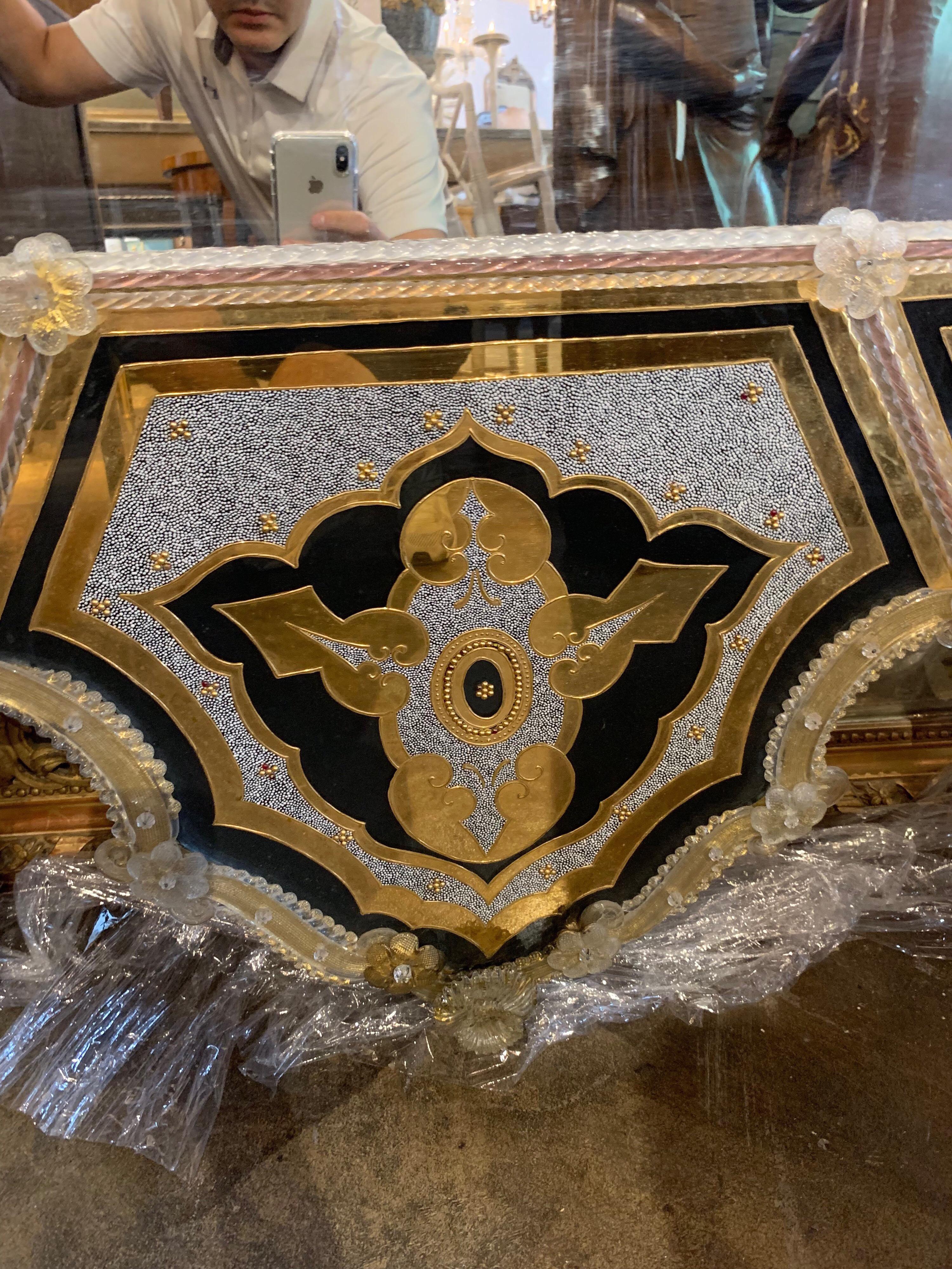 Beaded Palace Venetian Reverse Painted Mirror