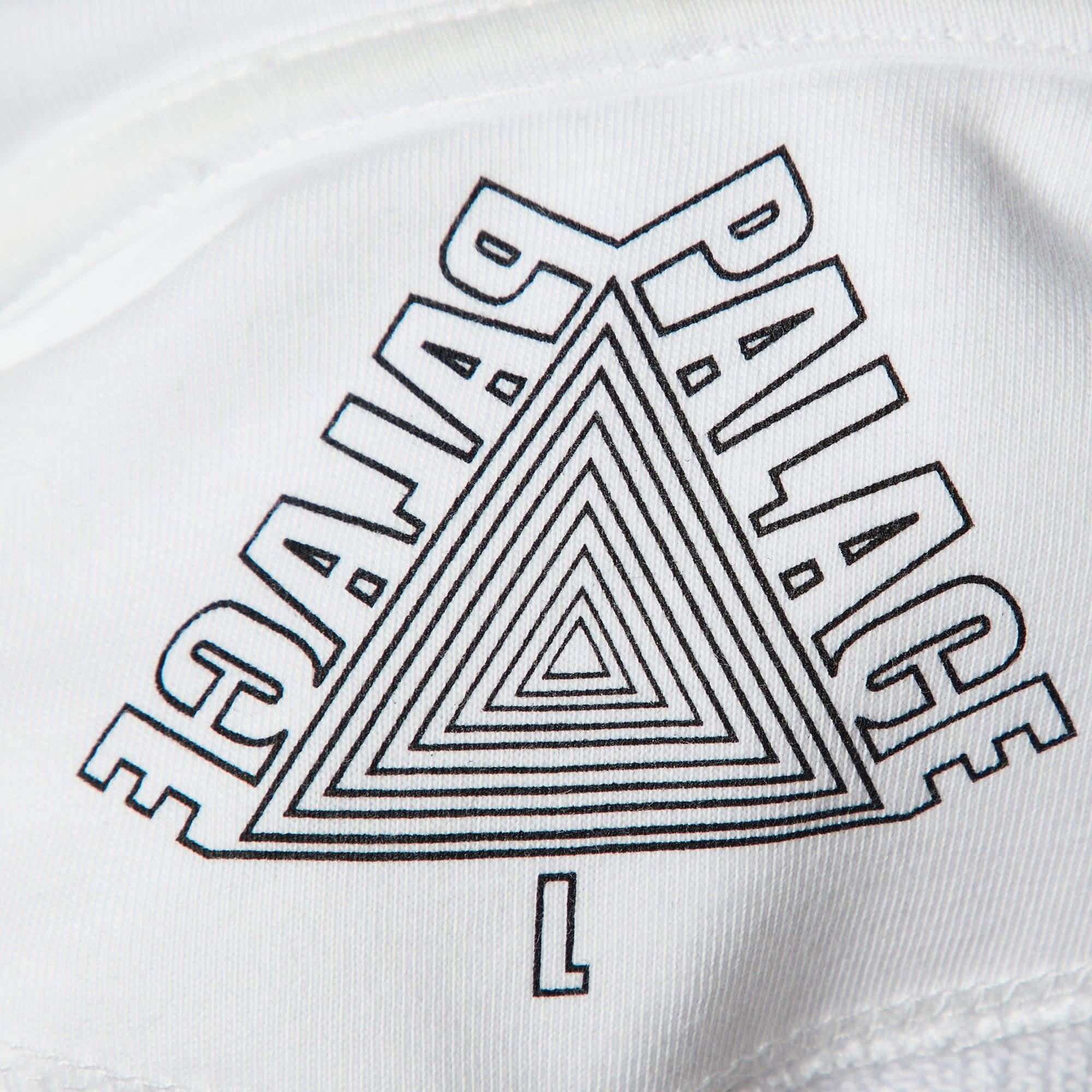 Palace Sweat-shirt à capuche Sofar en tricot de coton blanc L Bon état à Dubai, Al Qouz 2
