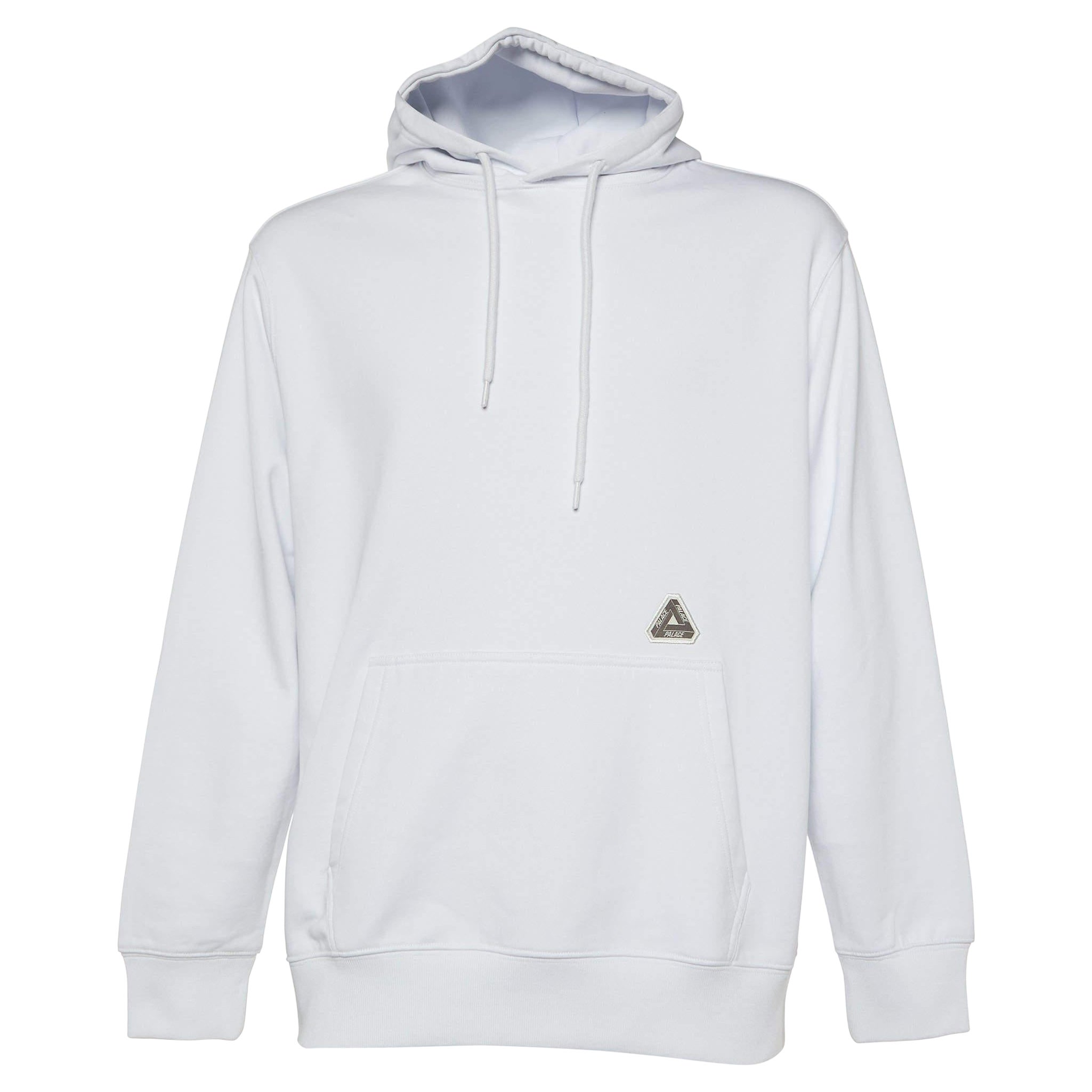 Palace Sweat-shirt à capuche Sofar en tricot de coton blanc L