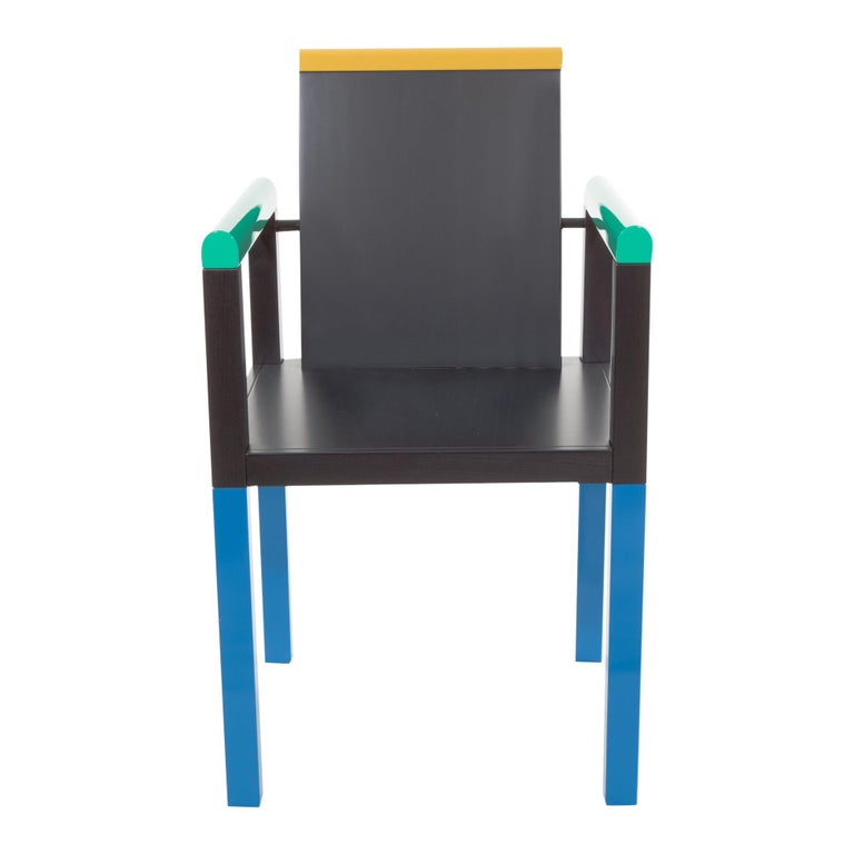 Palace Wood Chair, by George Sowden for Memphis Milano Collection For Sale  at 1stDibs
