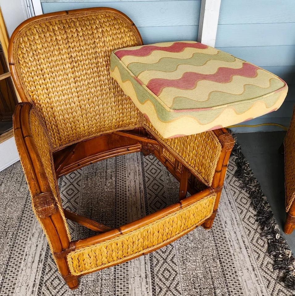 Palacek Lounge Chairs Pair Coastal Beach House For Sale 10