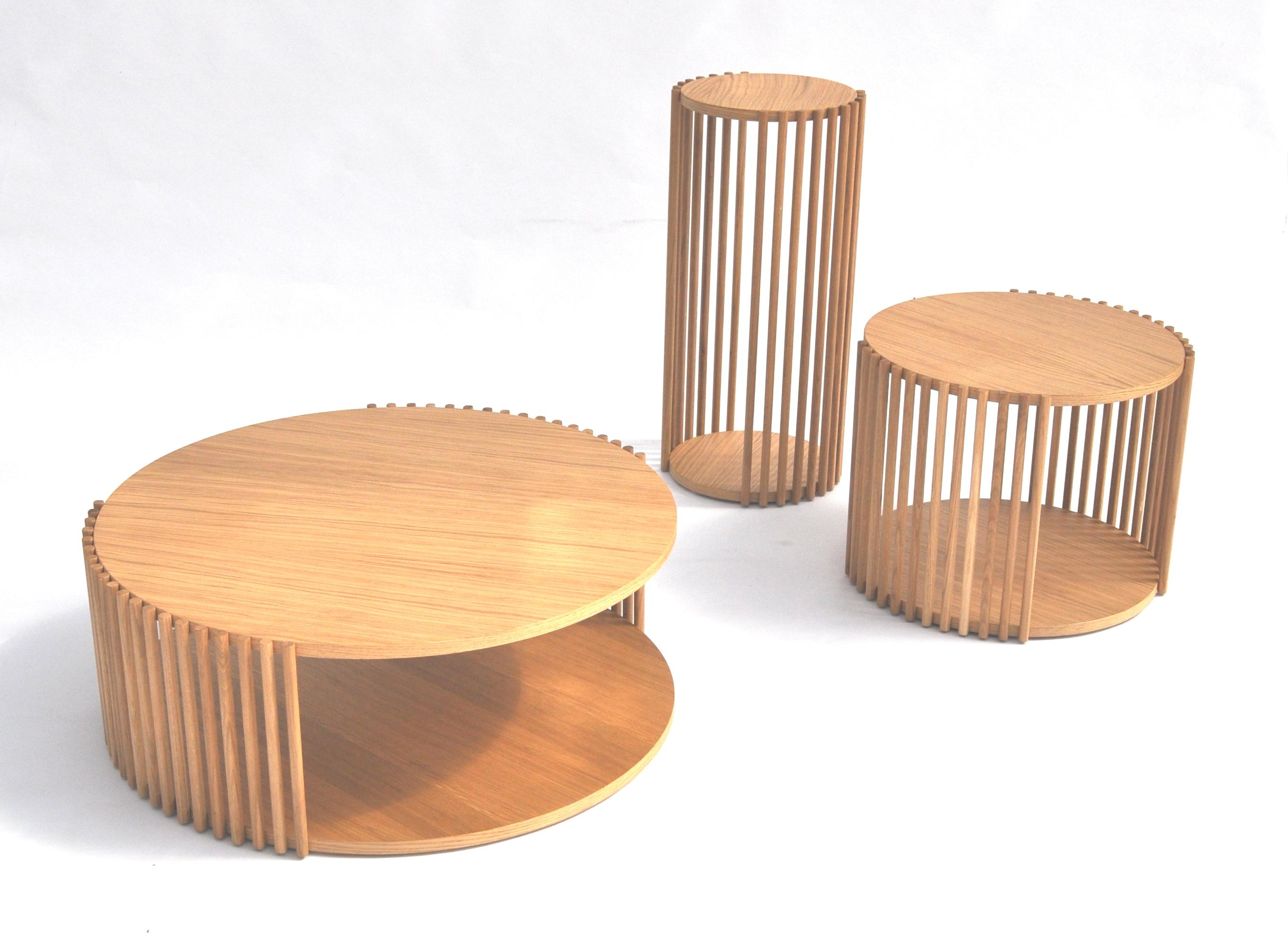 Table basse Palafitte, en bois d'Oak, par Debonademeo pour Medulum en vente 3